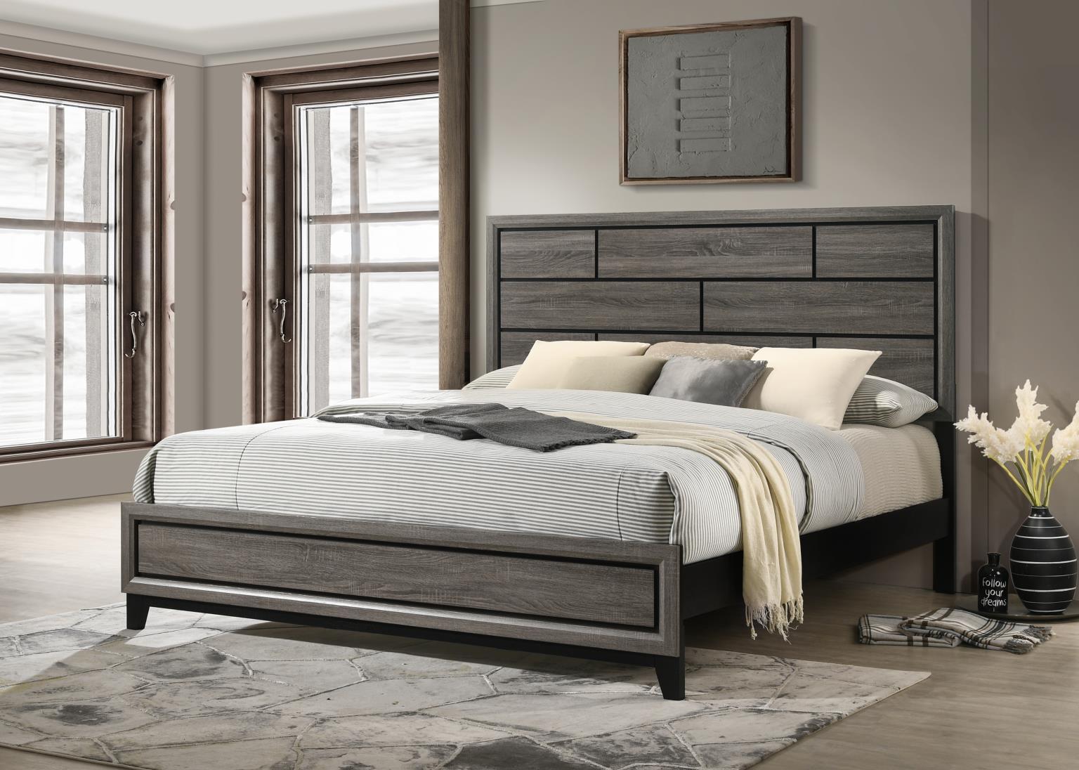 B371 - Queen Bed - Gray