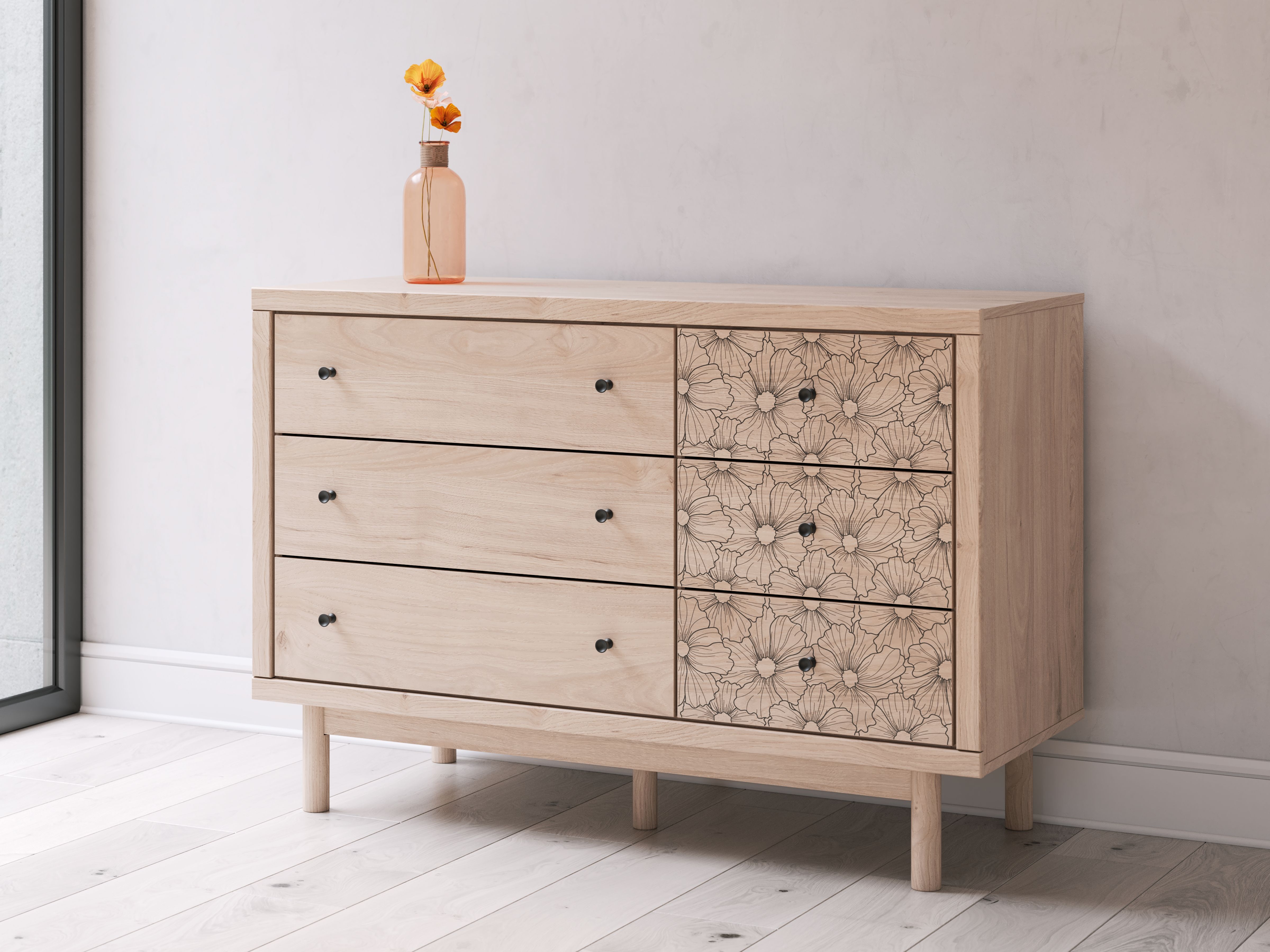Arloster - Six Drawer Dresser - Tan