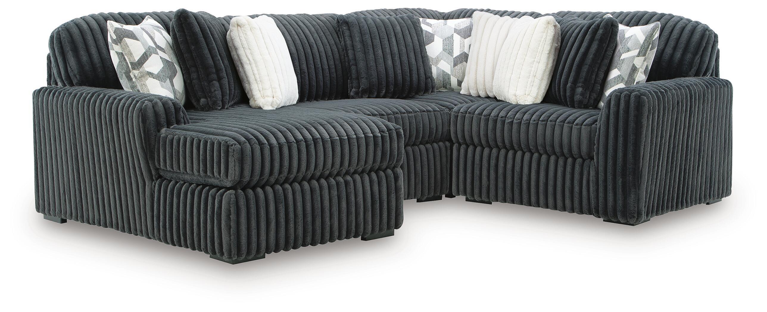 4 Pc · Sectional With LAF Corner Chaise And Armless Chair