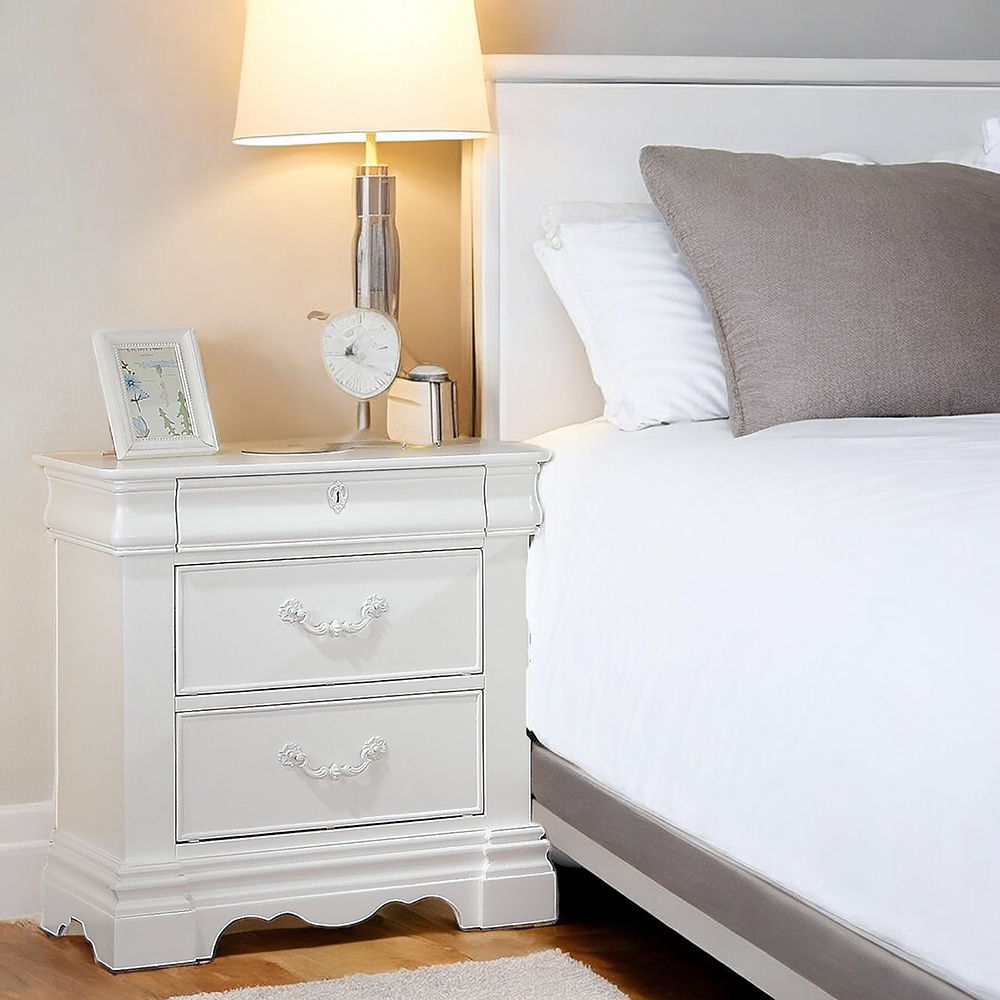 Estrella - Nightstand - White, white