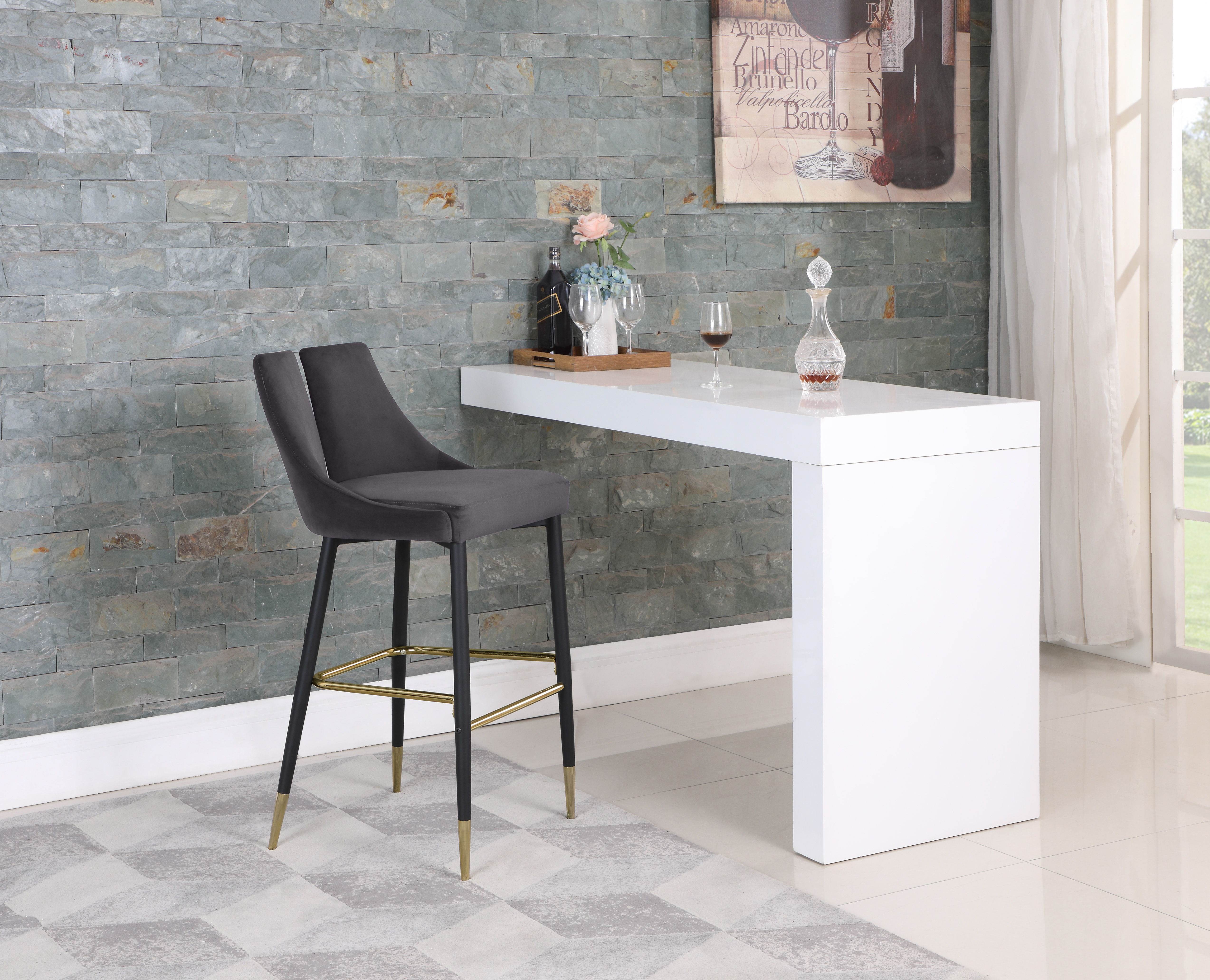 Sleek - Stool (Set of 2) - Gray