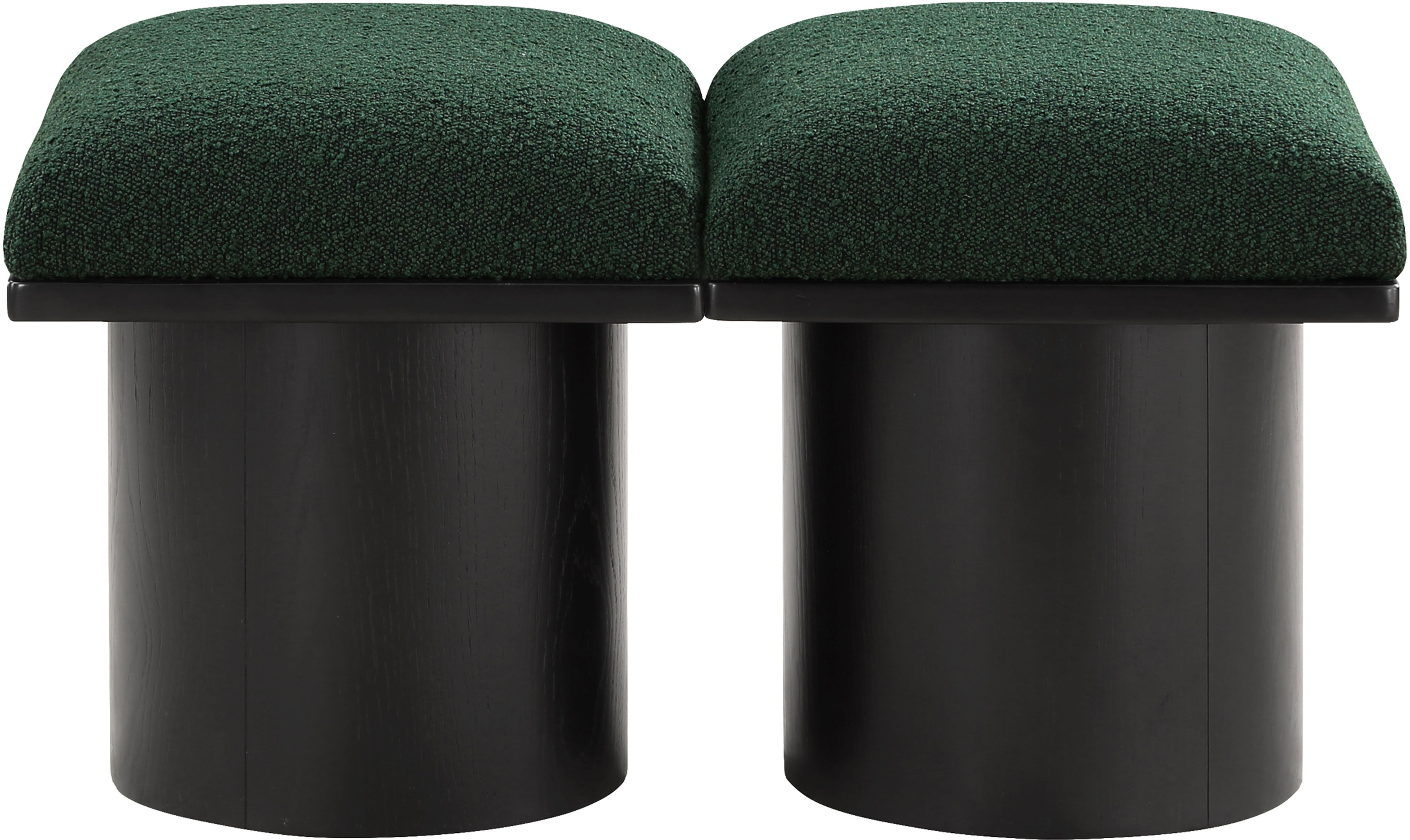 Pavilion - 31" 2 Piece Modular Bench With Black Base - Green