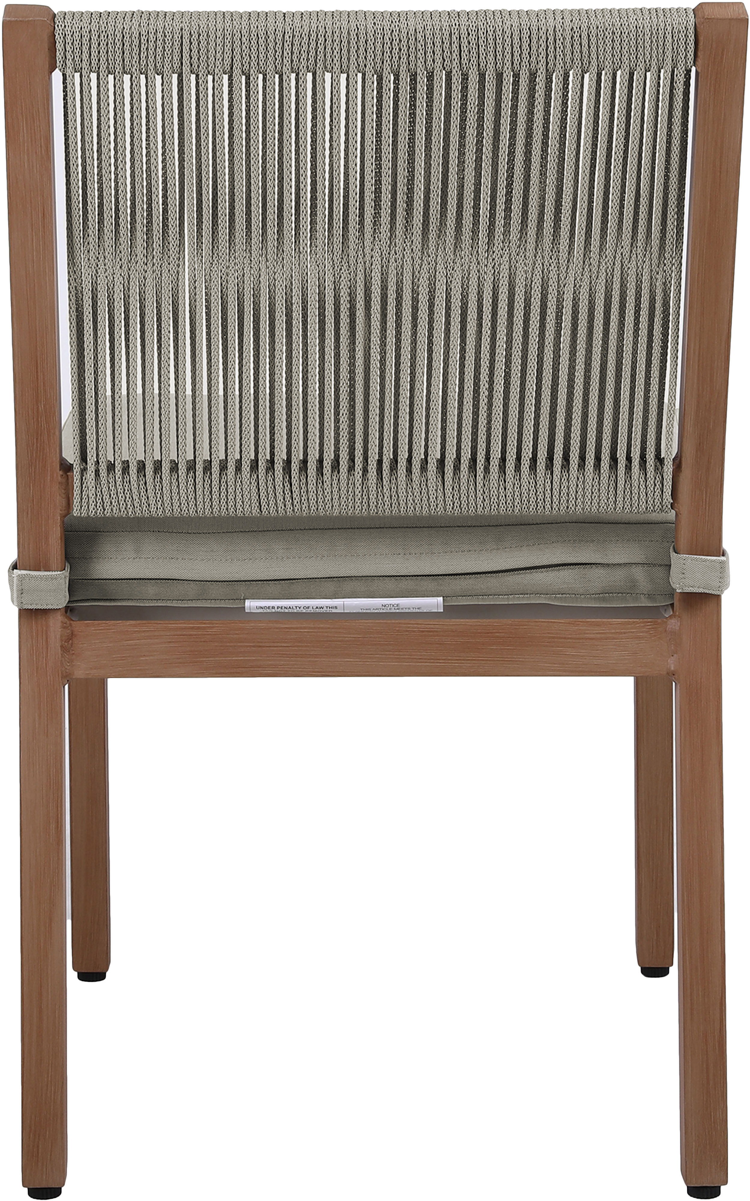 Maui - Water Resistant Outdoor Patio Dining Side Chair (Set of 2) - Gray