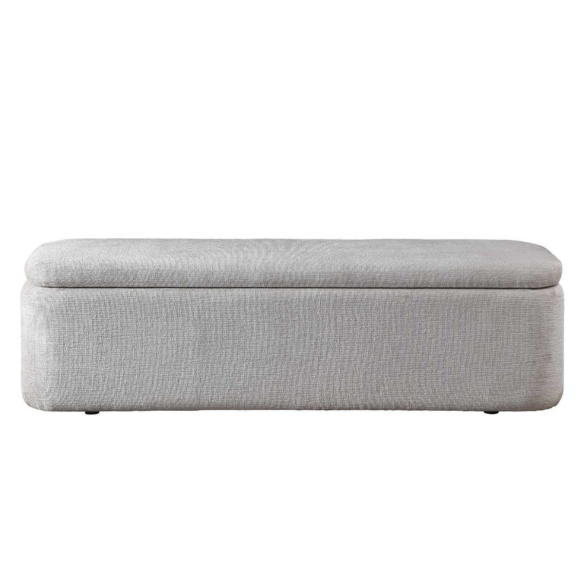 Orane - Bench With Storage - Gray, light gray, view 2