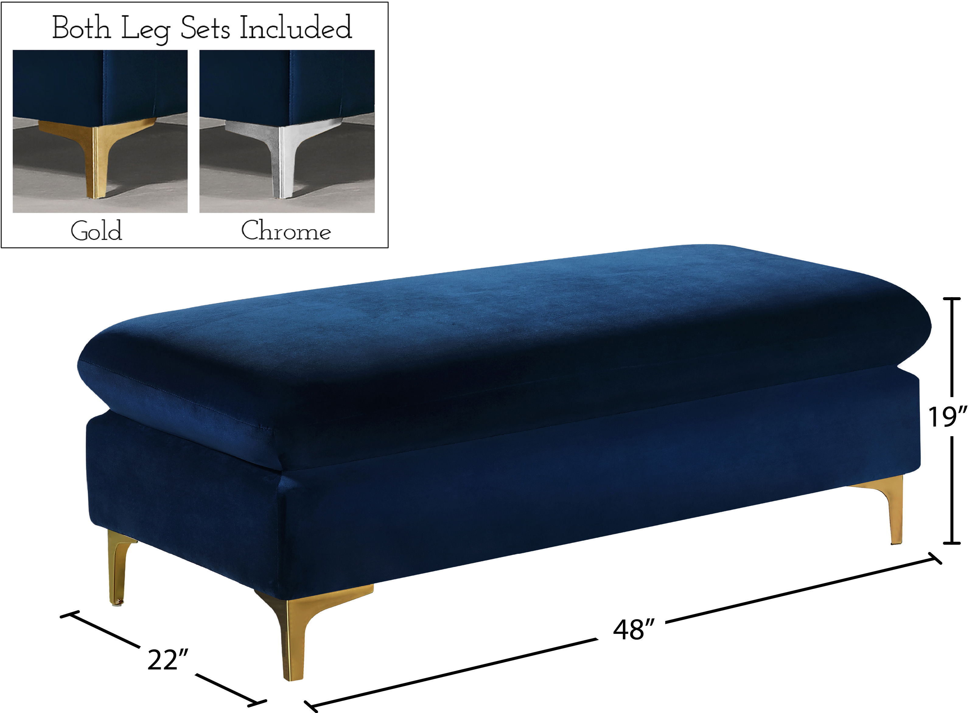 Naomi - Ottoman - Navy