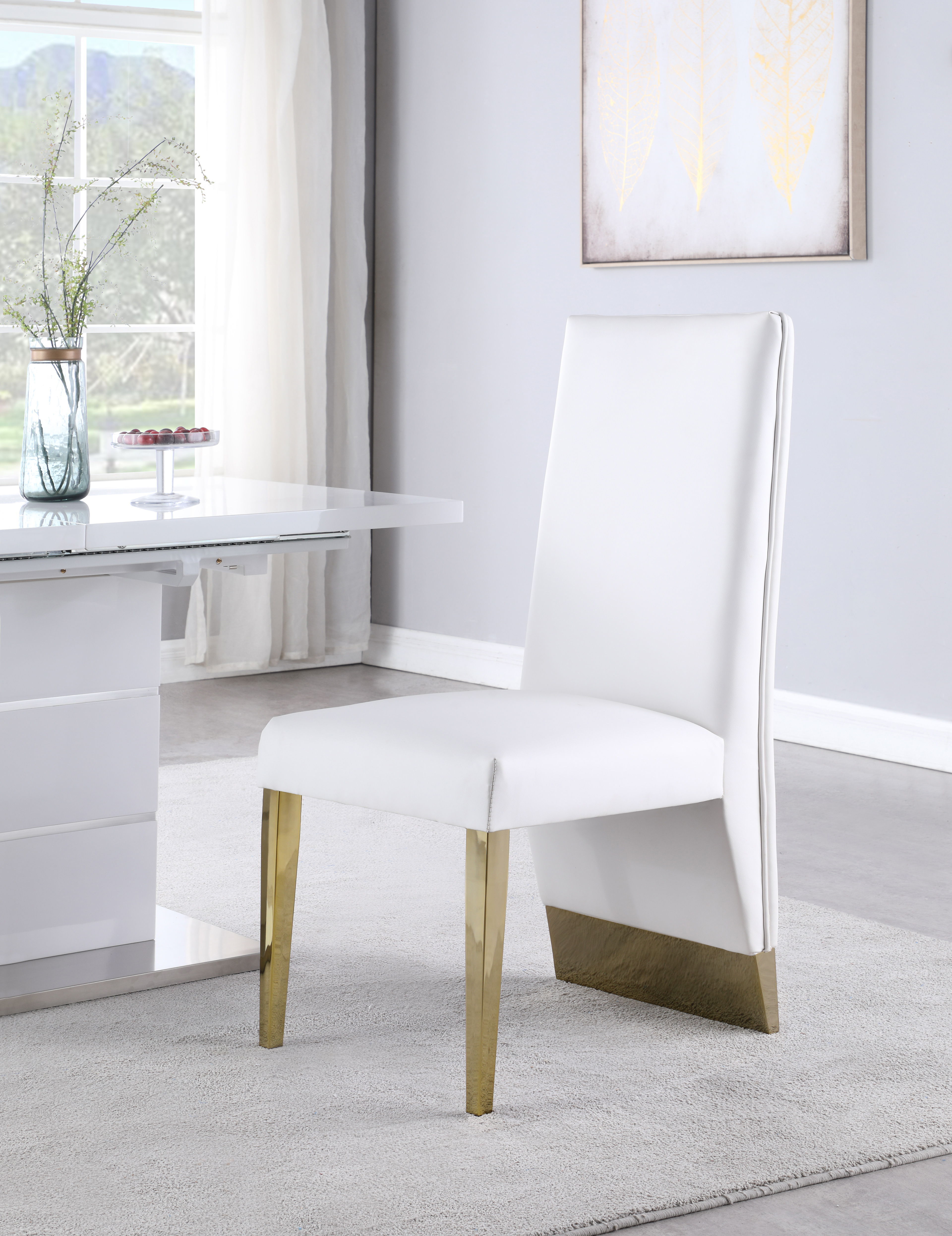 Porsha - Faux Leather Dining Chair (Set of 2) - White