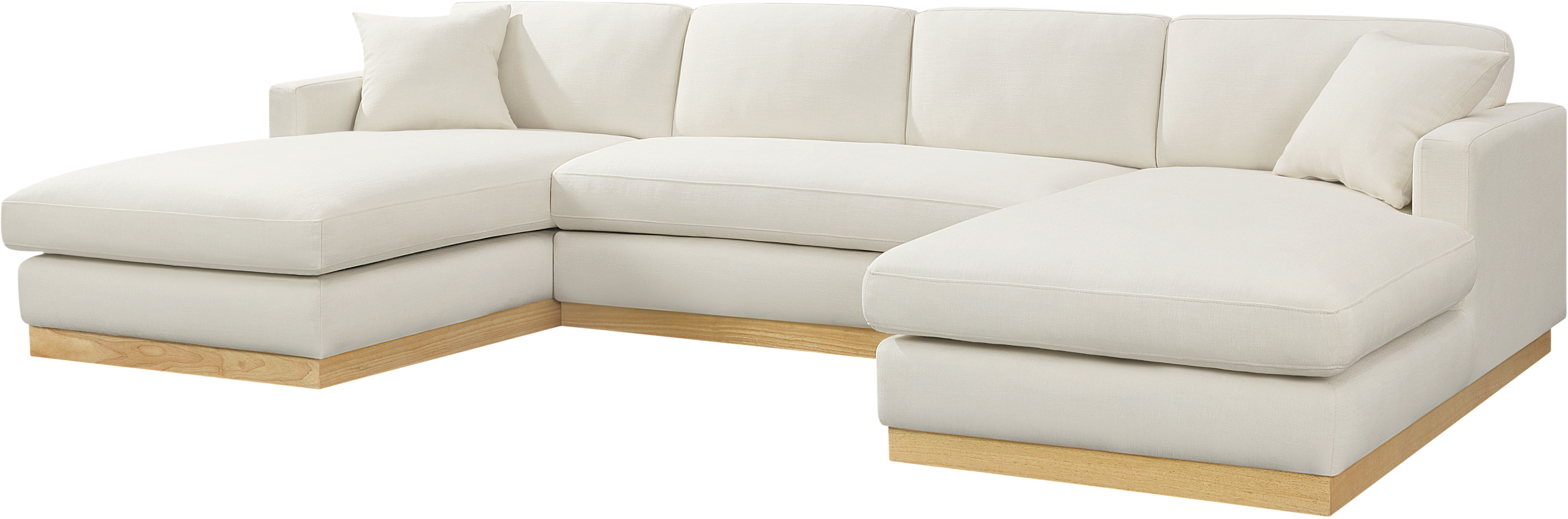 Johanna - Fabric 3 Piece Sectional - Cream