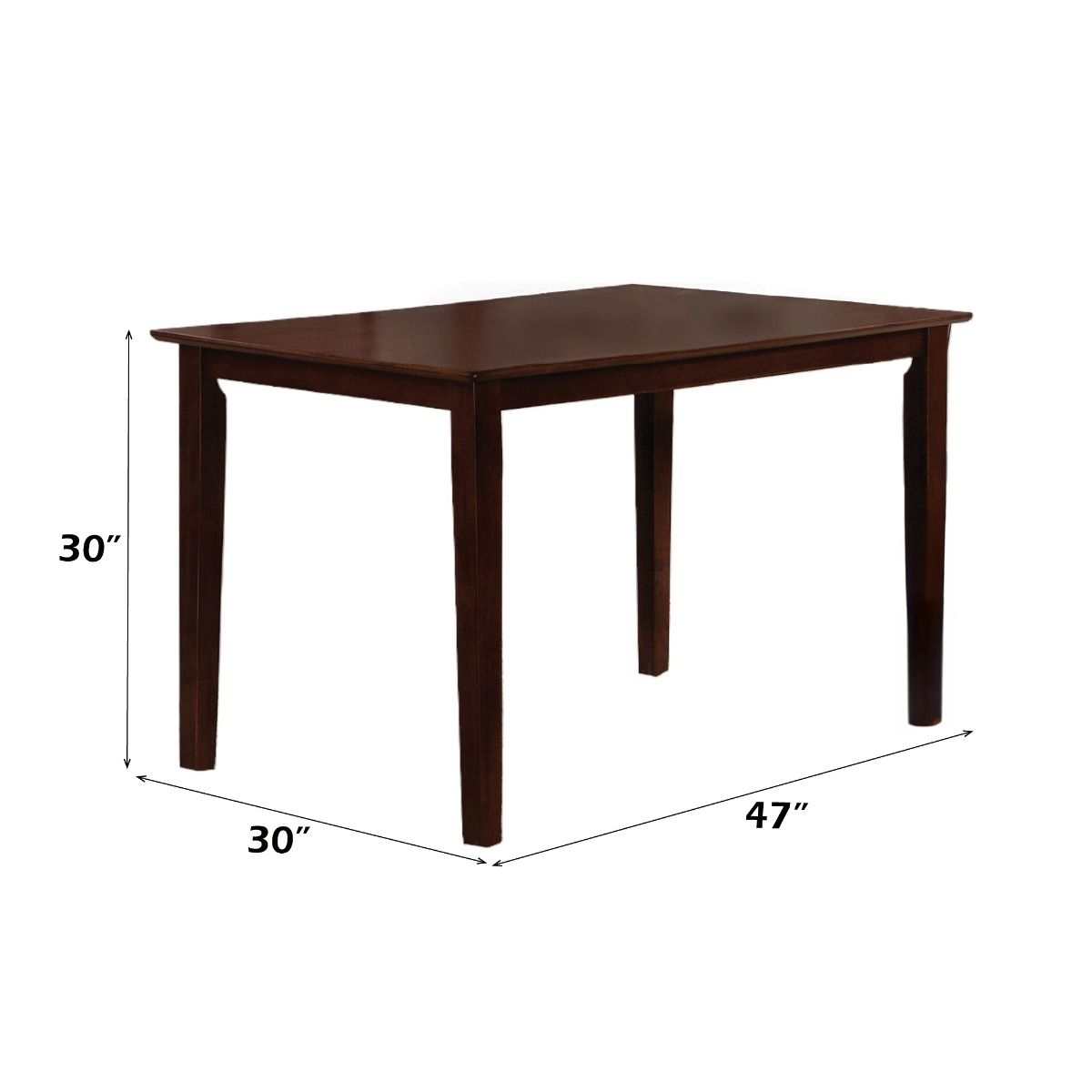 Samuel - 5 Piece Dining Set - Beige Microfiber &Espresso, dark brown, view 4