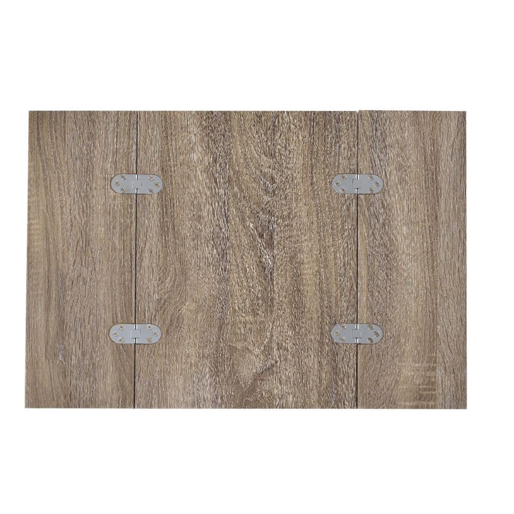 Danson - Accent Table - Weathered Oak & Chrome, silver, view 7