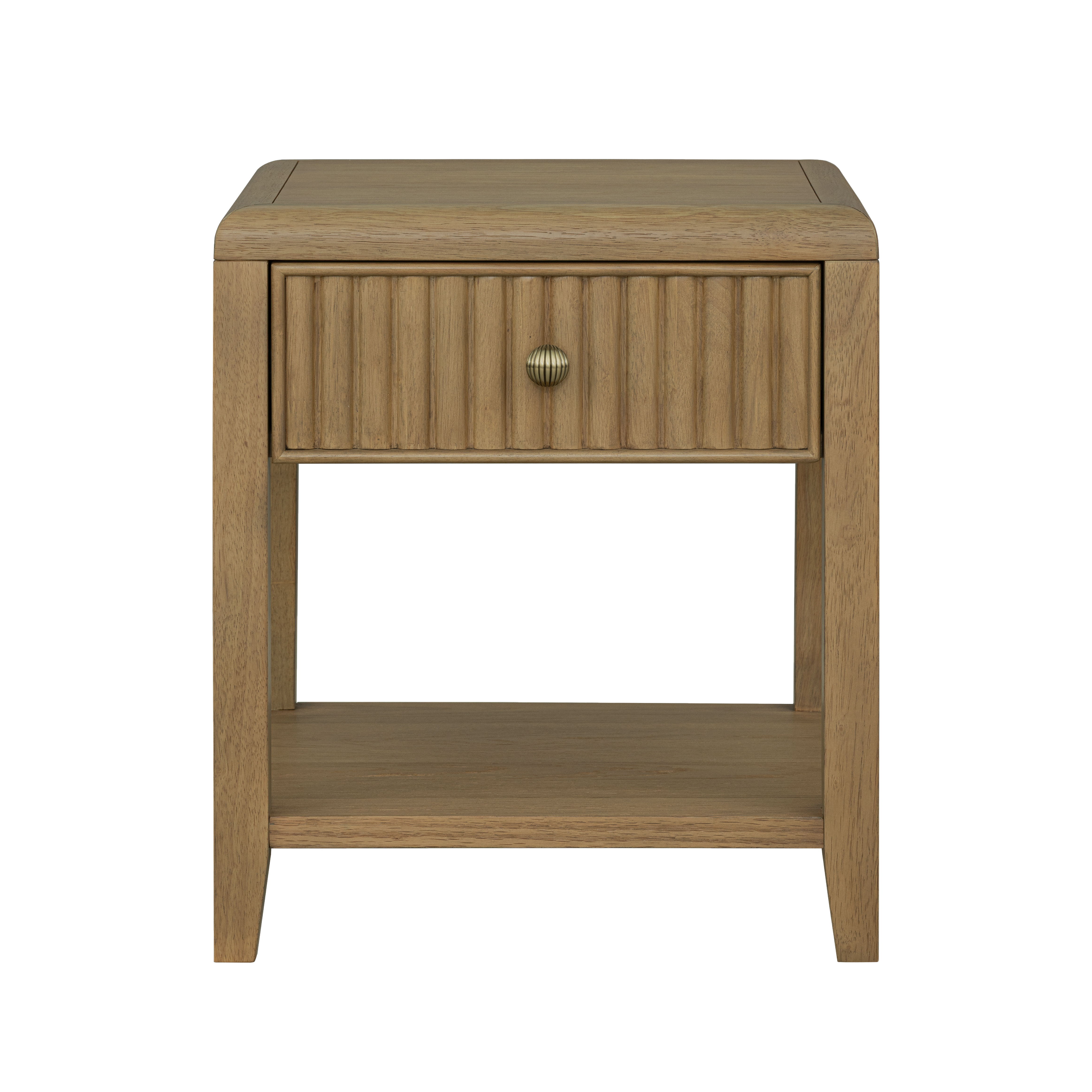 Reed - Chairside Table - Driftwood Oak, dark brown, view 2