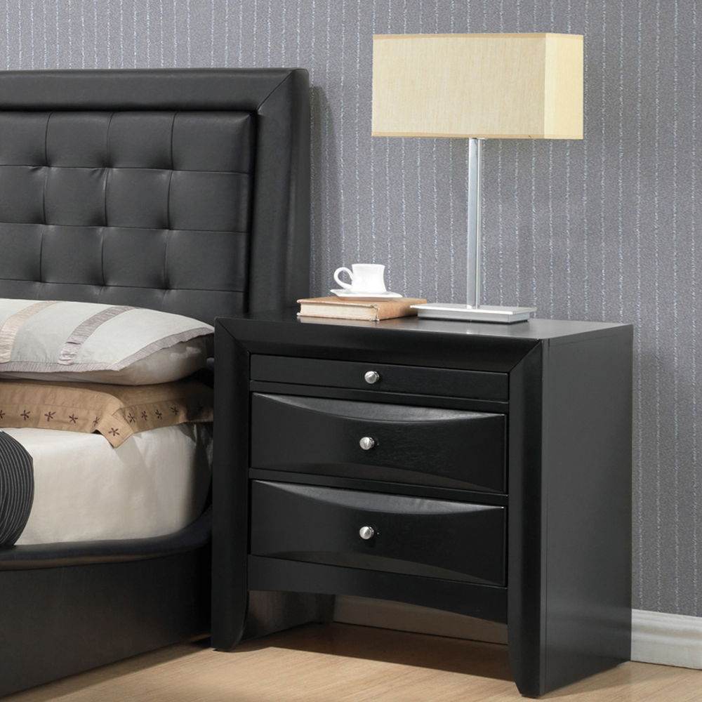 Ireland - Nightstand - Black, black