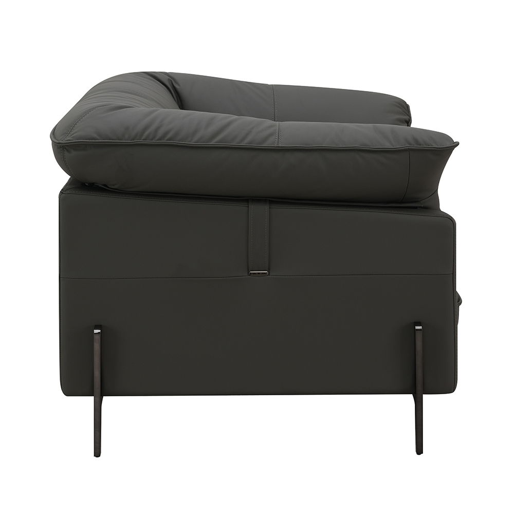 Tadi - Chair - Black Top Grain Leather, black, view 2