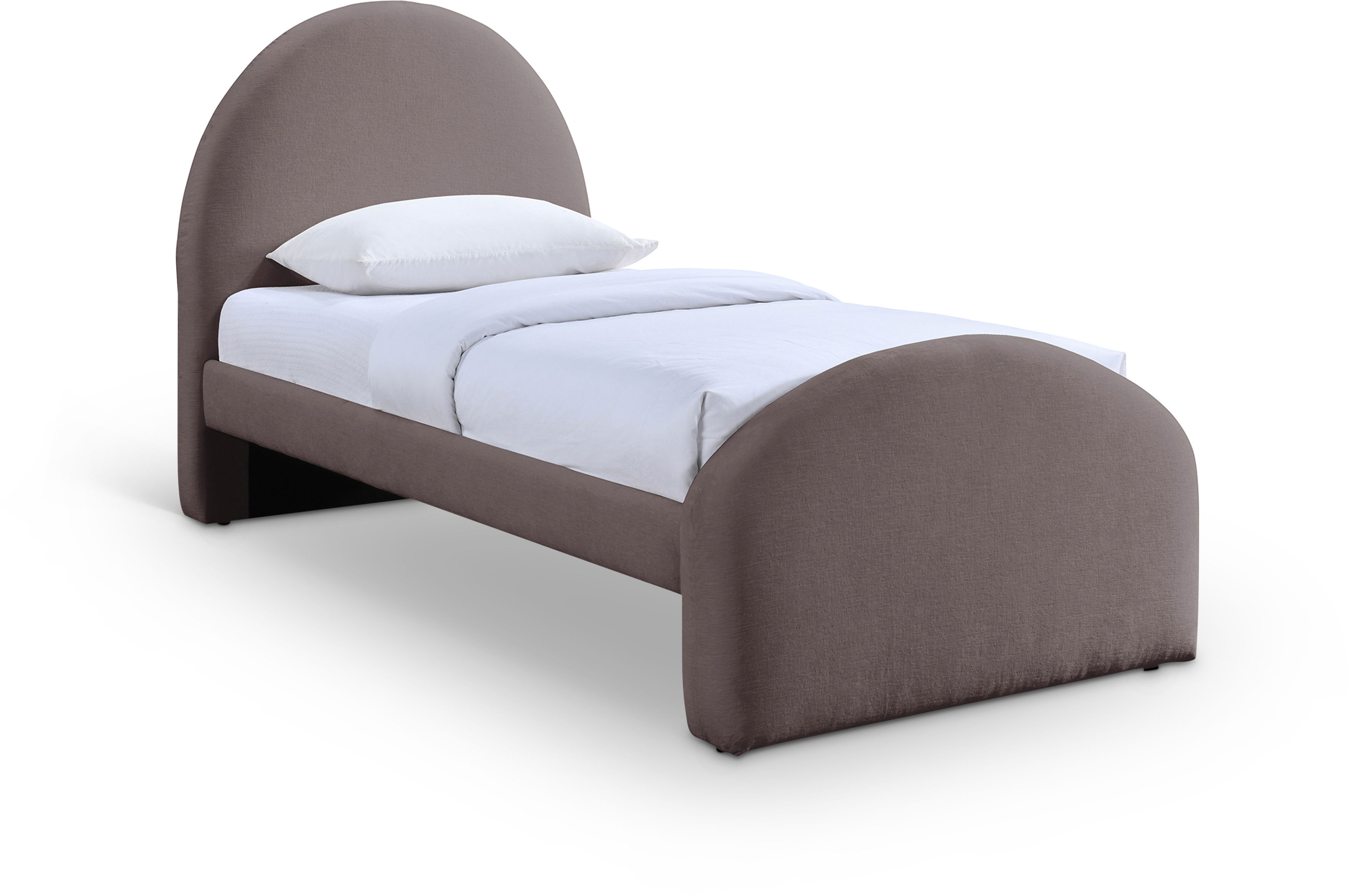 Andaz - Chenille Fabric Upholstered Twin Bed - Purple