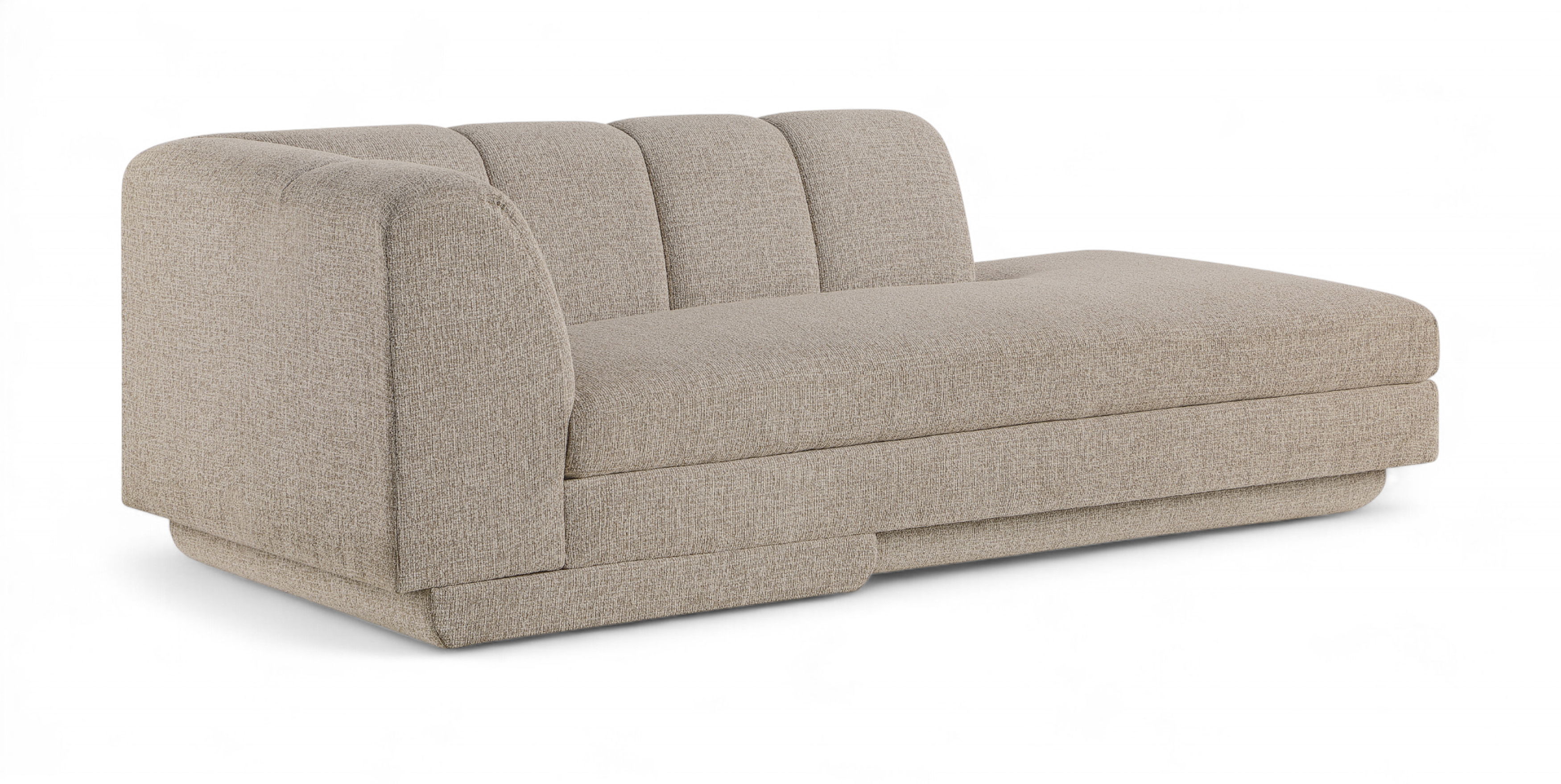 Modari - Fabric Upholstered Left Arm Chaise - Beige
