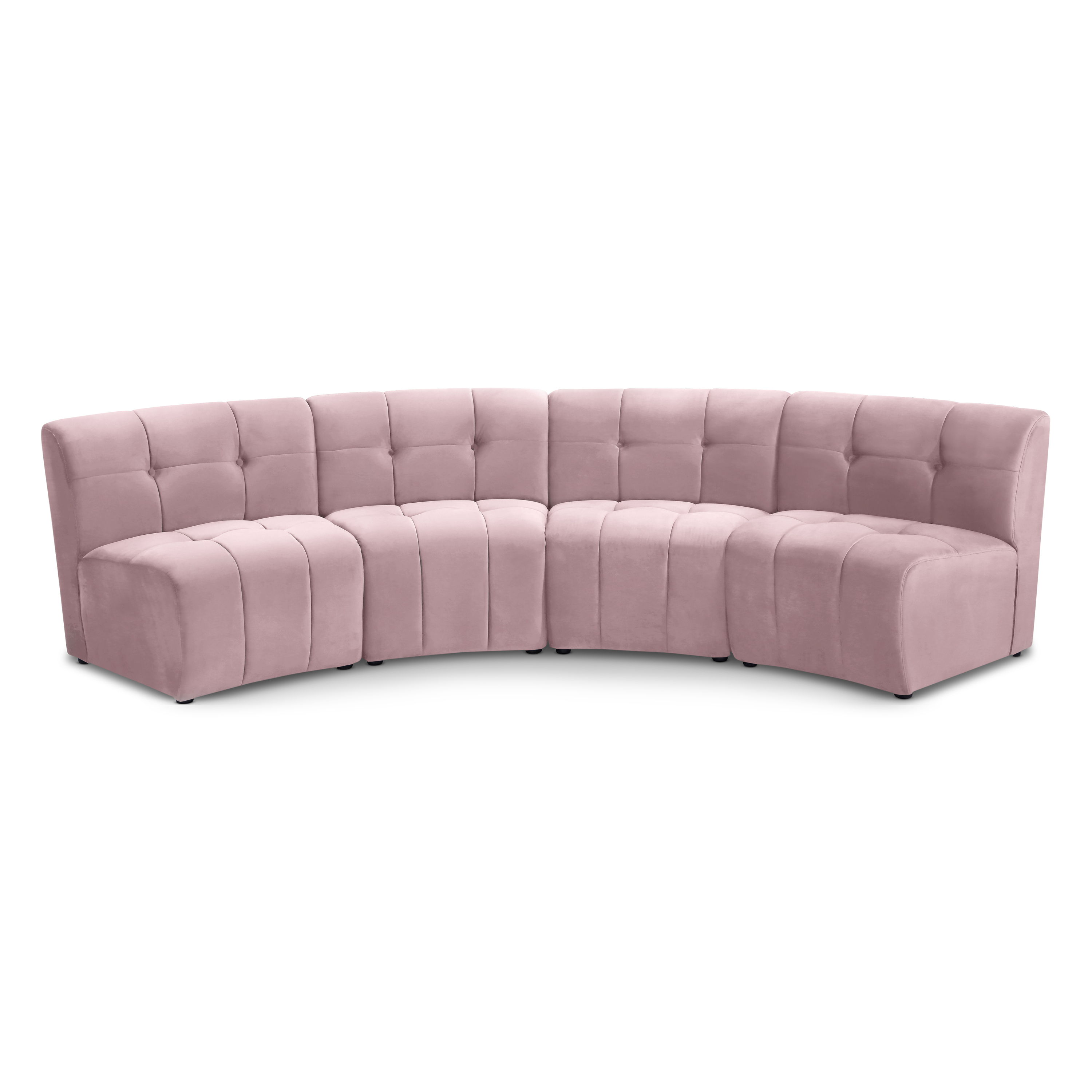 Limitless - 4 Piece Modular Sectional - Pink