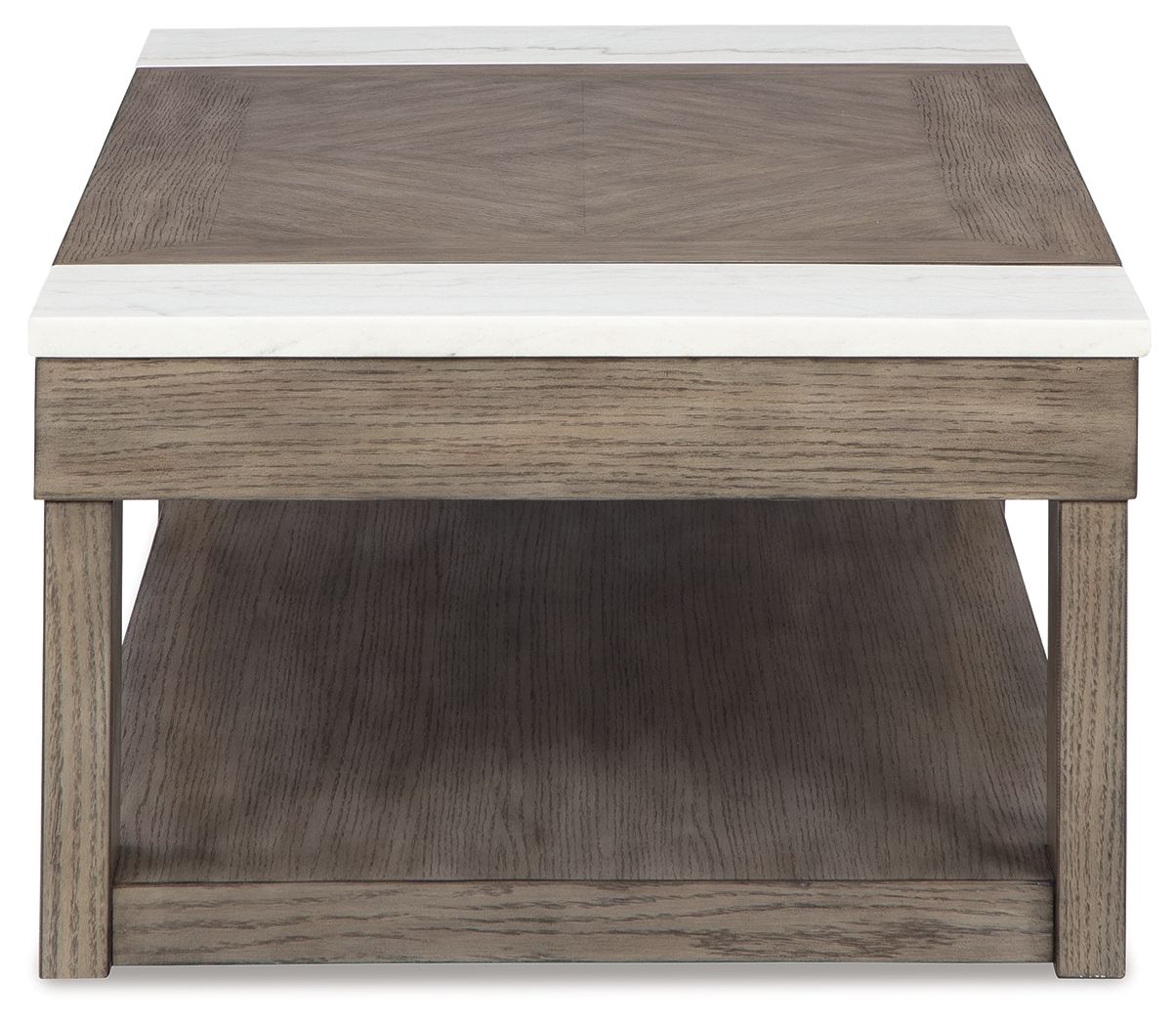 Ashley Furniture Loyaska - Lift Top Cocktail Table - Grayish Brown / White - Image 5