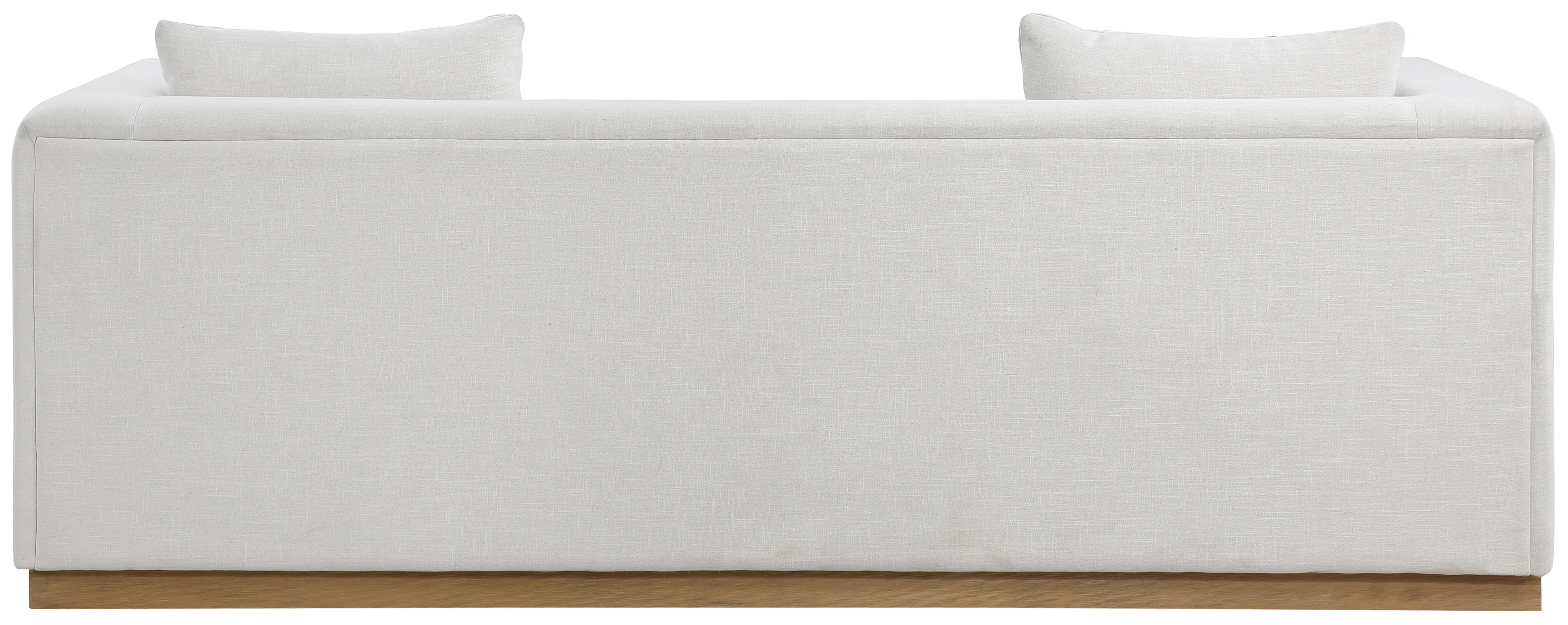 Alfie - Linen Textured Fabic Sofa - Cream