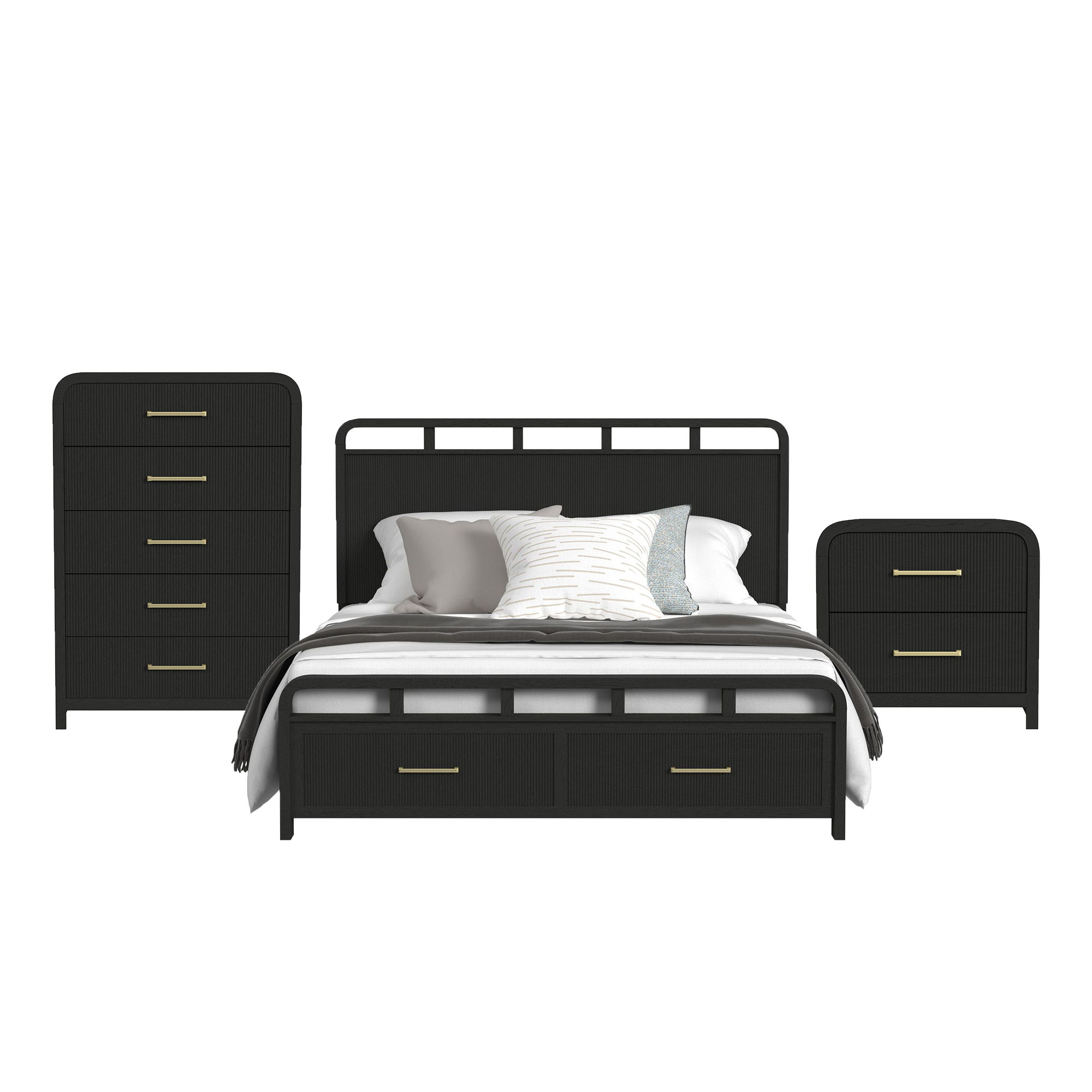 King · 3 Pc · Bedroom Set