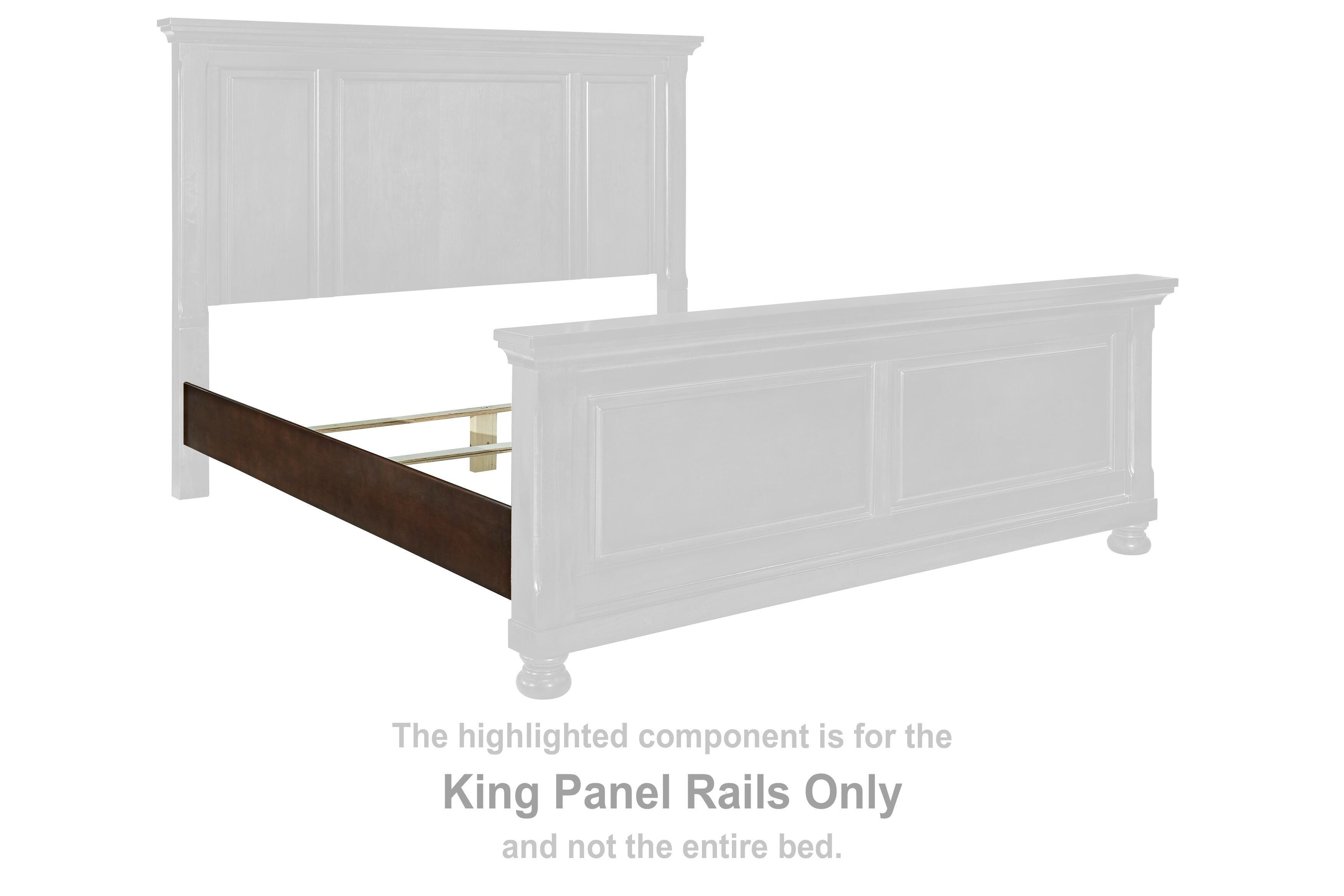 Porter – King Panel Rails – Rustic Brown