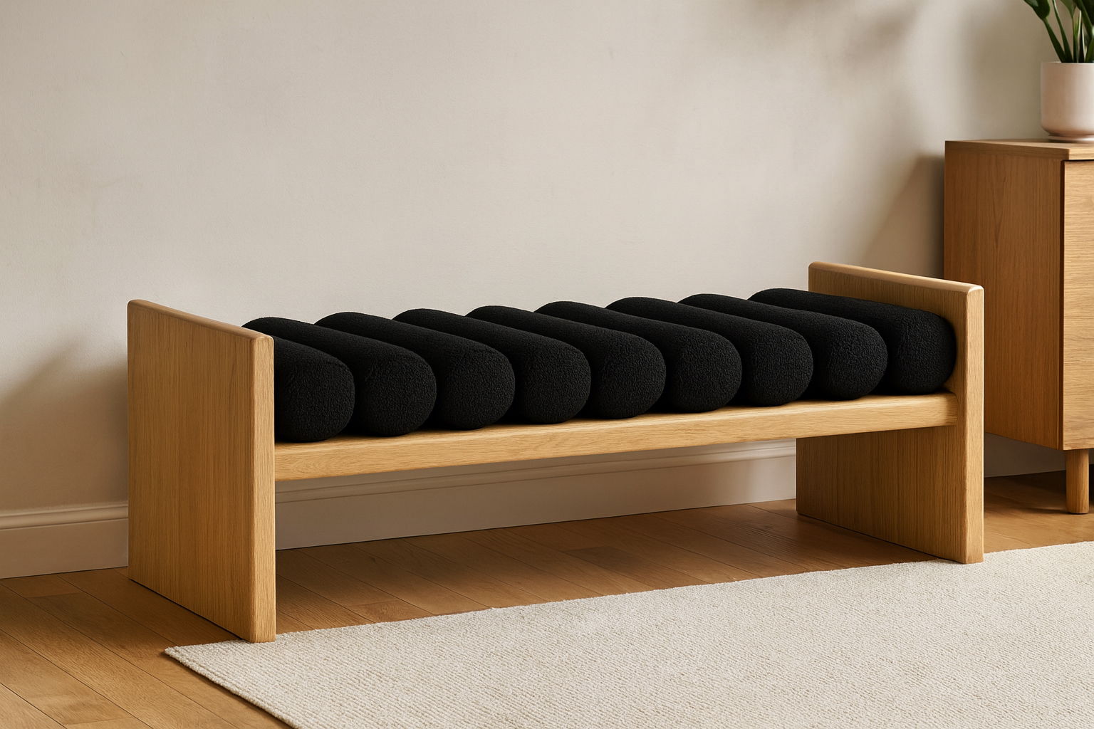 Waverly - Wood Bench - Light Brown