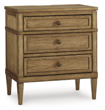 Ashley Sharlance Three Drawer Night Stand - Brown