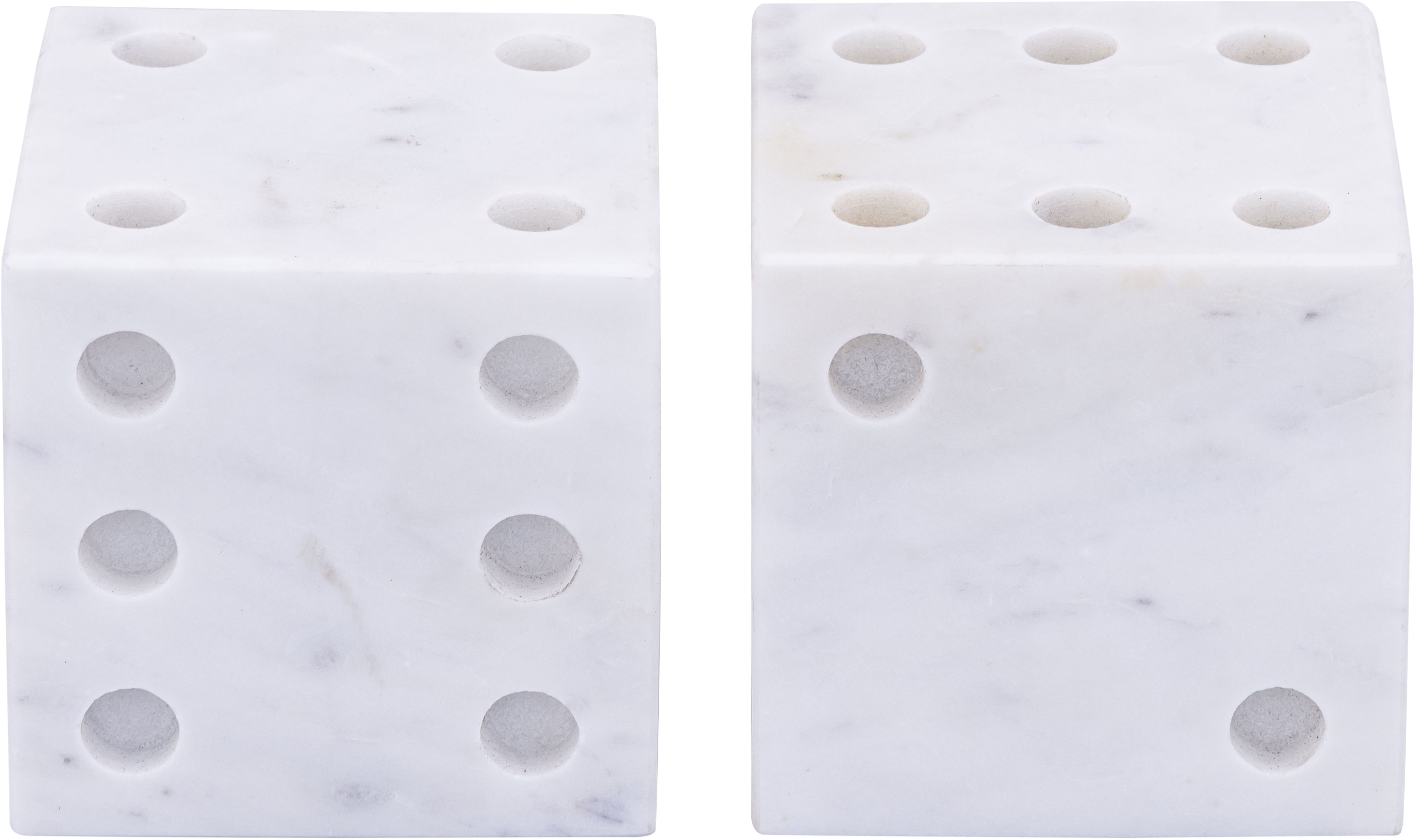 Dice - Marble Decorative - White
