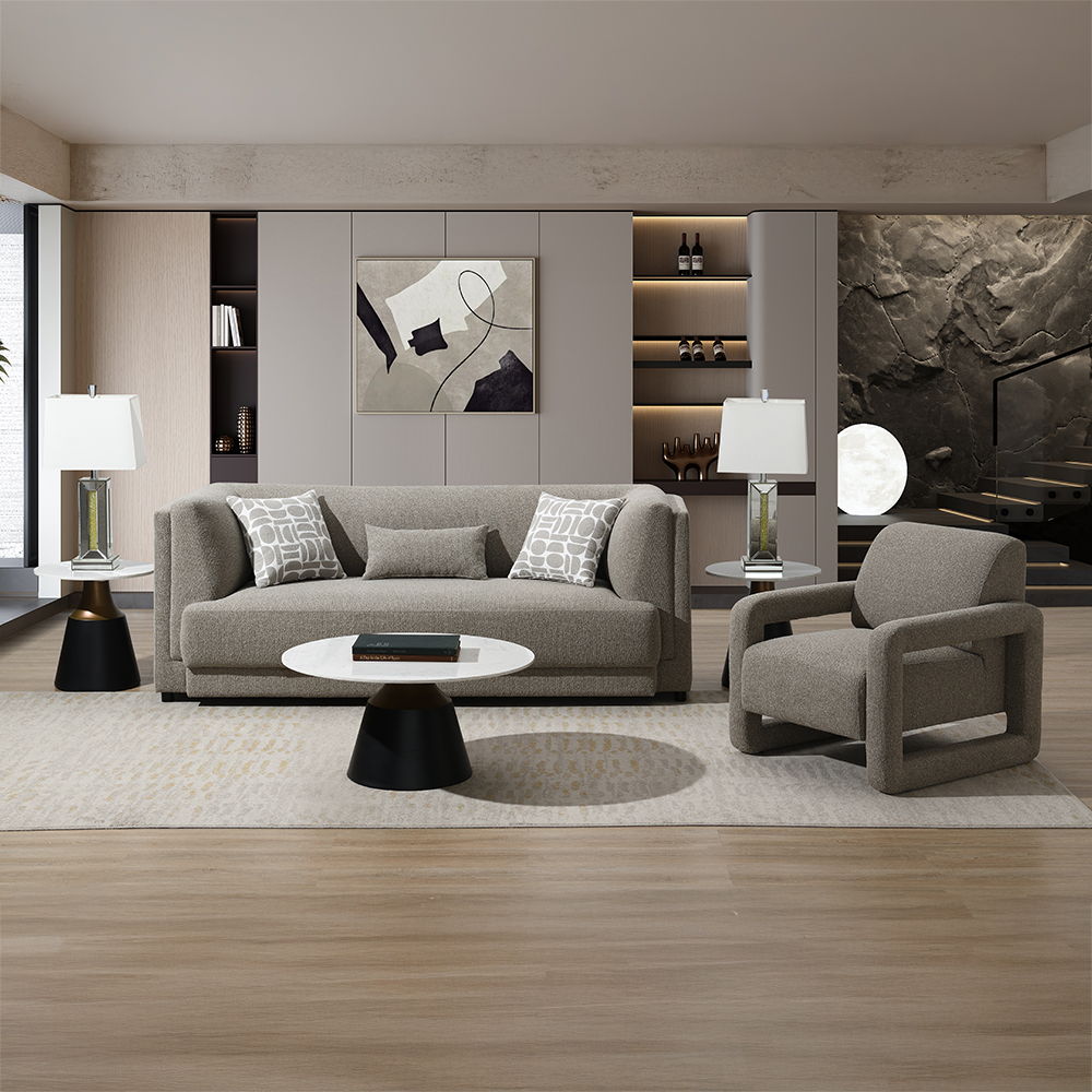 Glenda - Accent Chair - Gray Chenille, gray, view 8