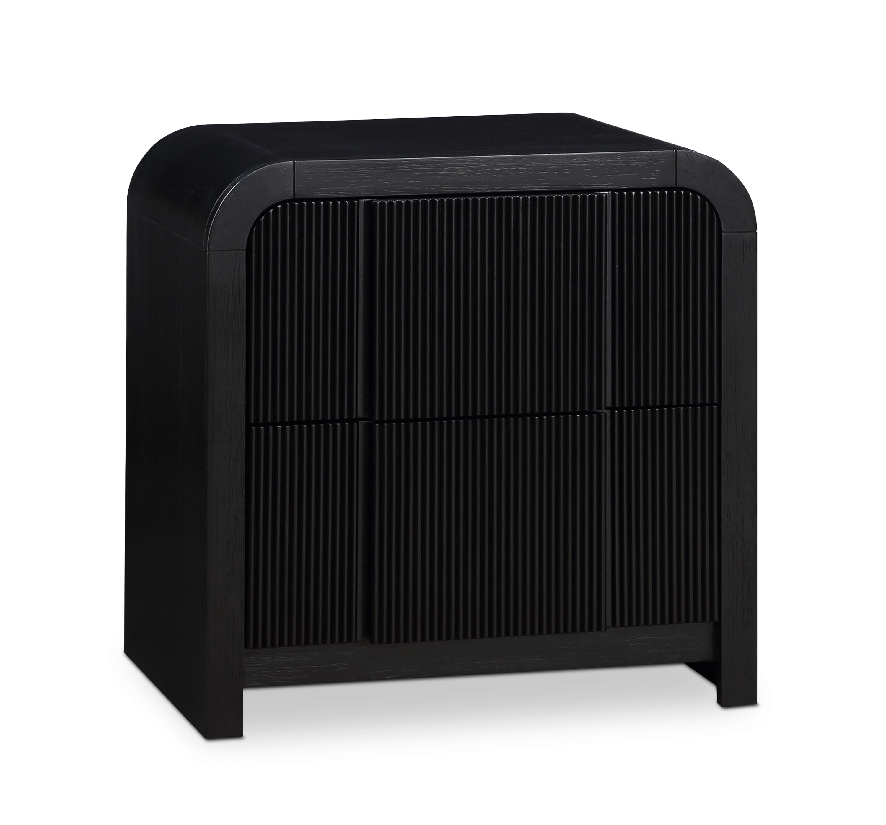 Fluted - Night Stand - Black