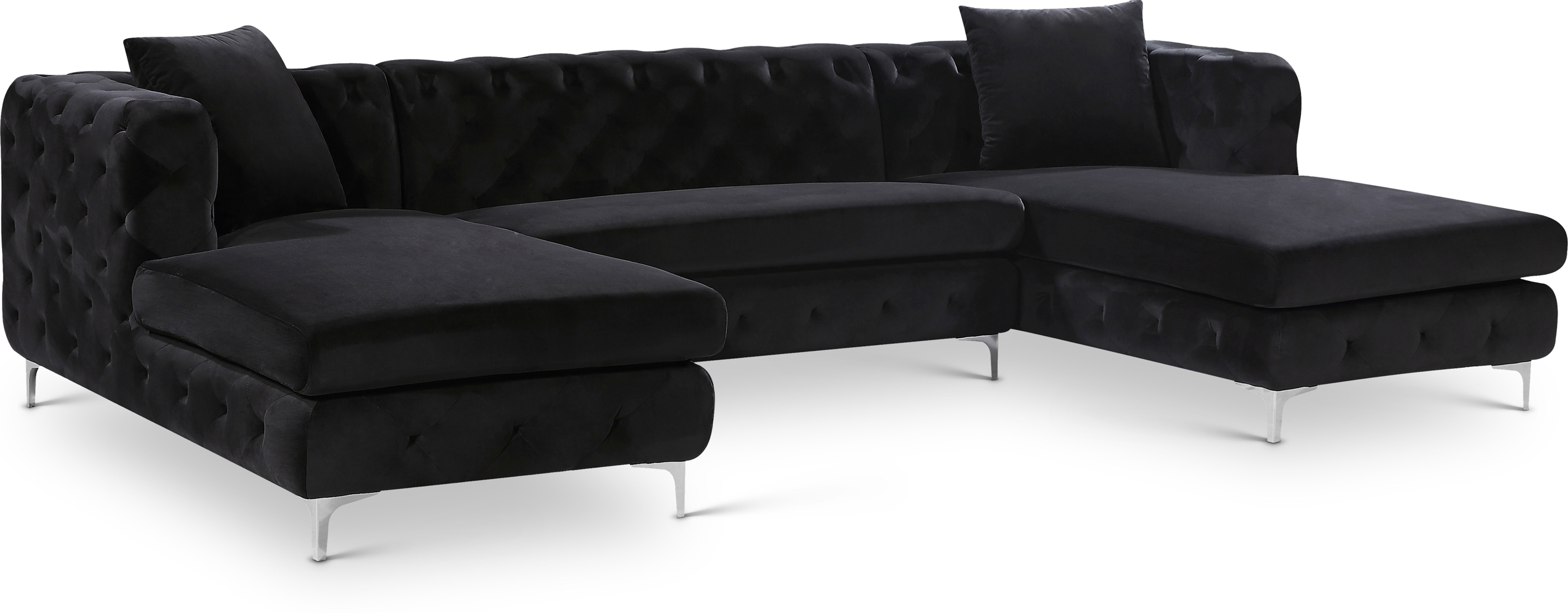 Gail - 3 Piece Sectional - Black