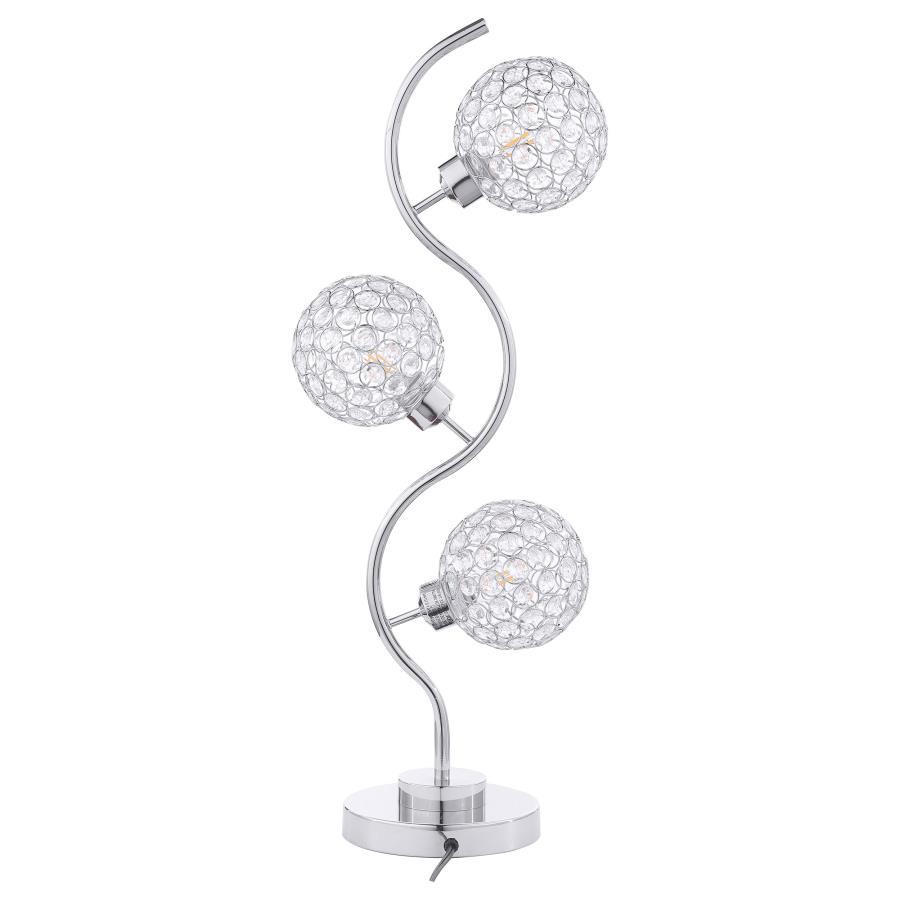 Amberley - 3 - light Curvy Metal Table Lamp Silver - Silver Image