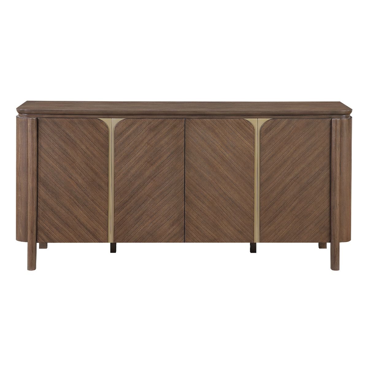 Ouida - Server - Brown & Gold, dark brown, view 2