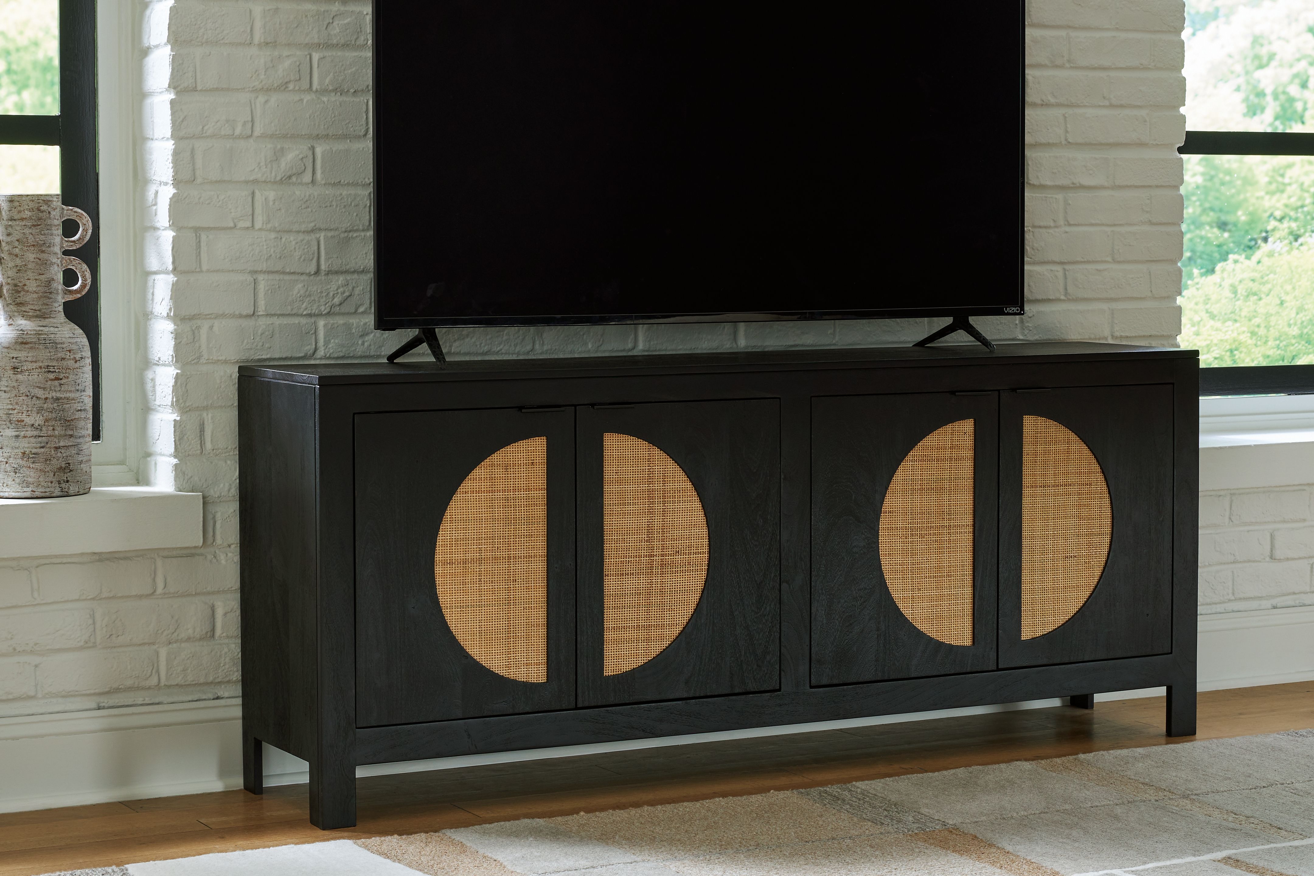 Ashley Furniture Cliffiings - Accent Cabinet - Black / Natural - Image 6