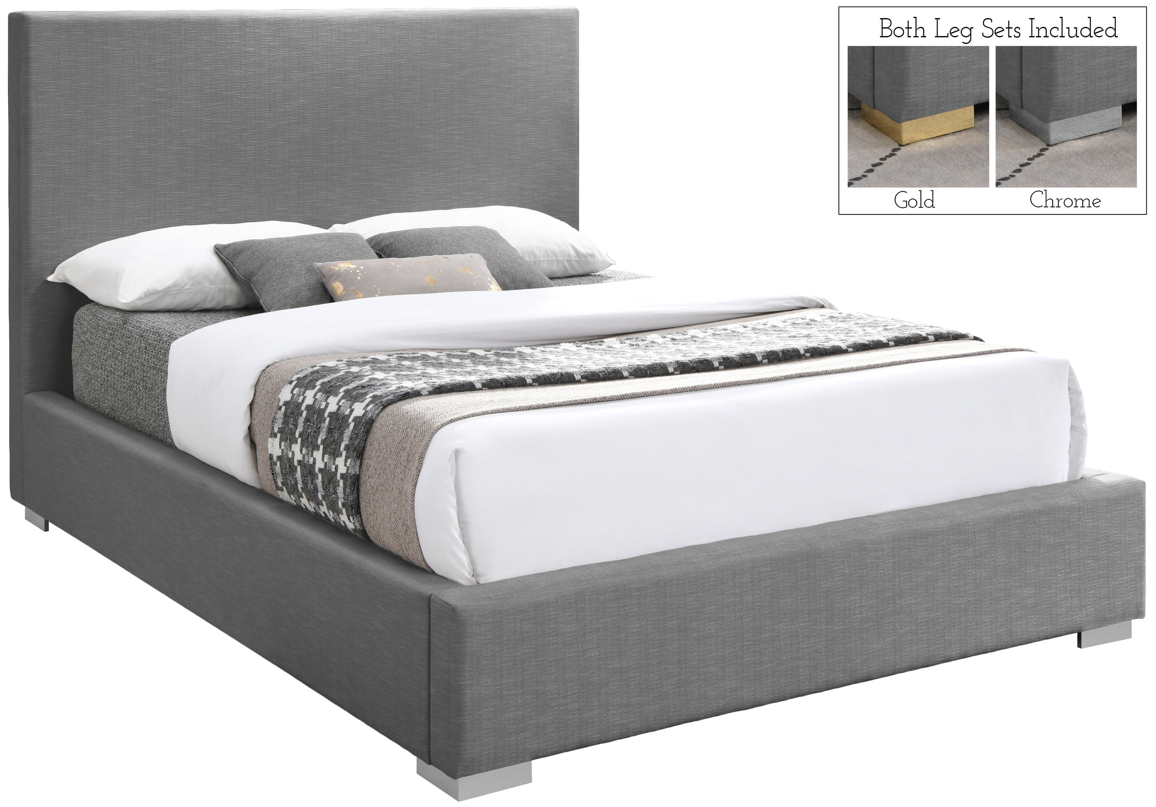 Crosby - King Bed - Gray