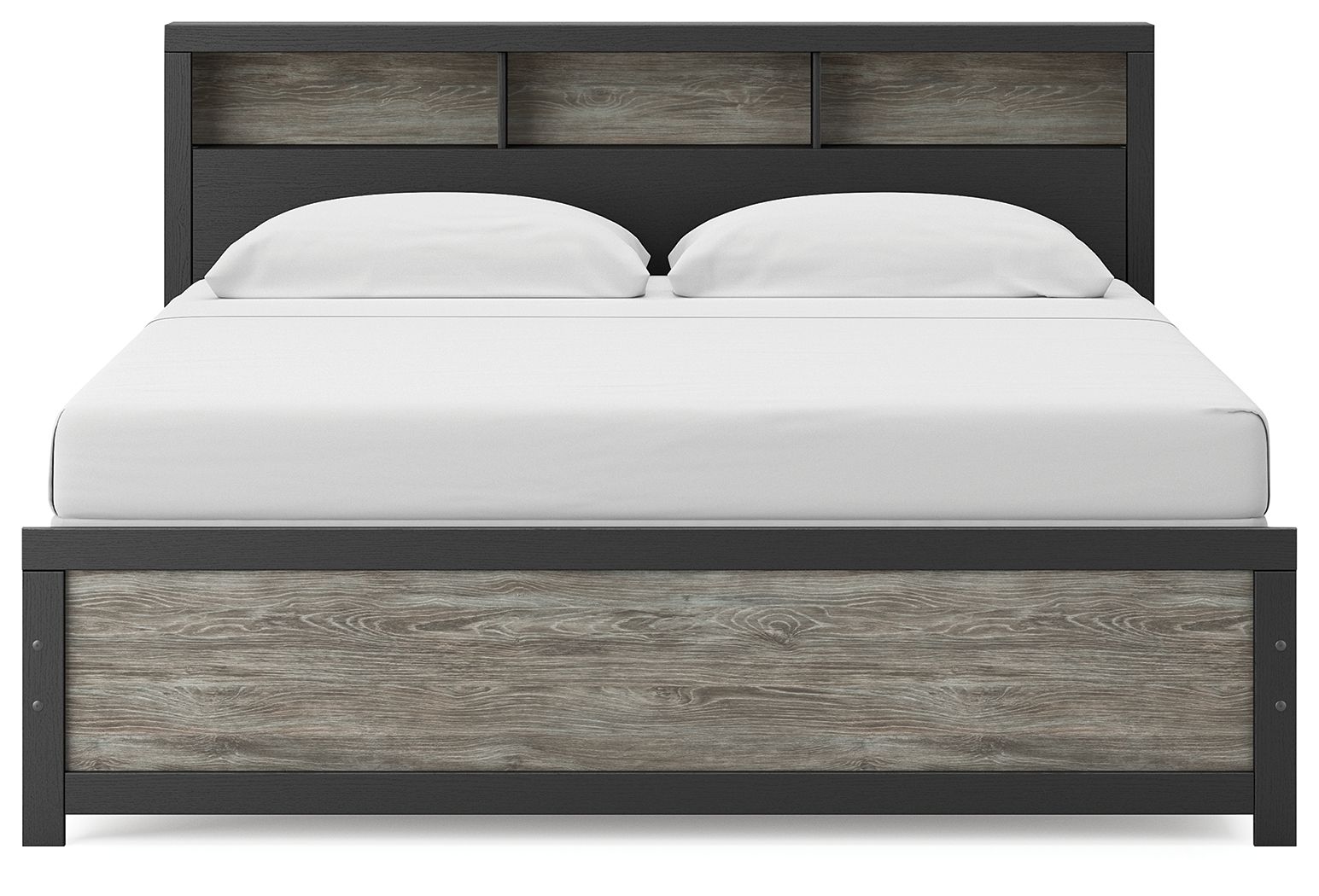 Broachmyn - King Bookcase Bed - Black / Gray