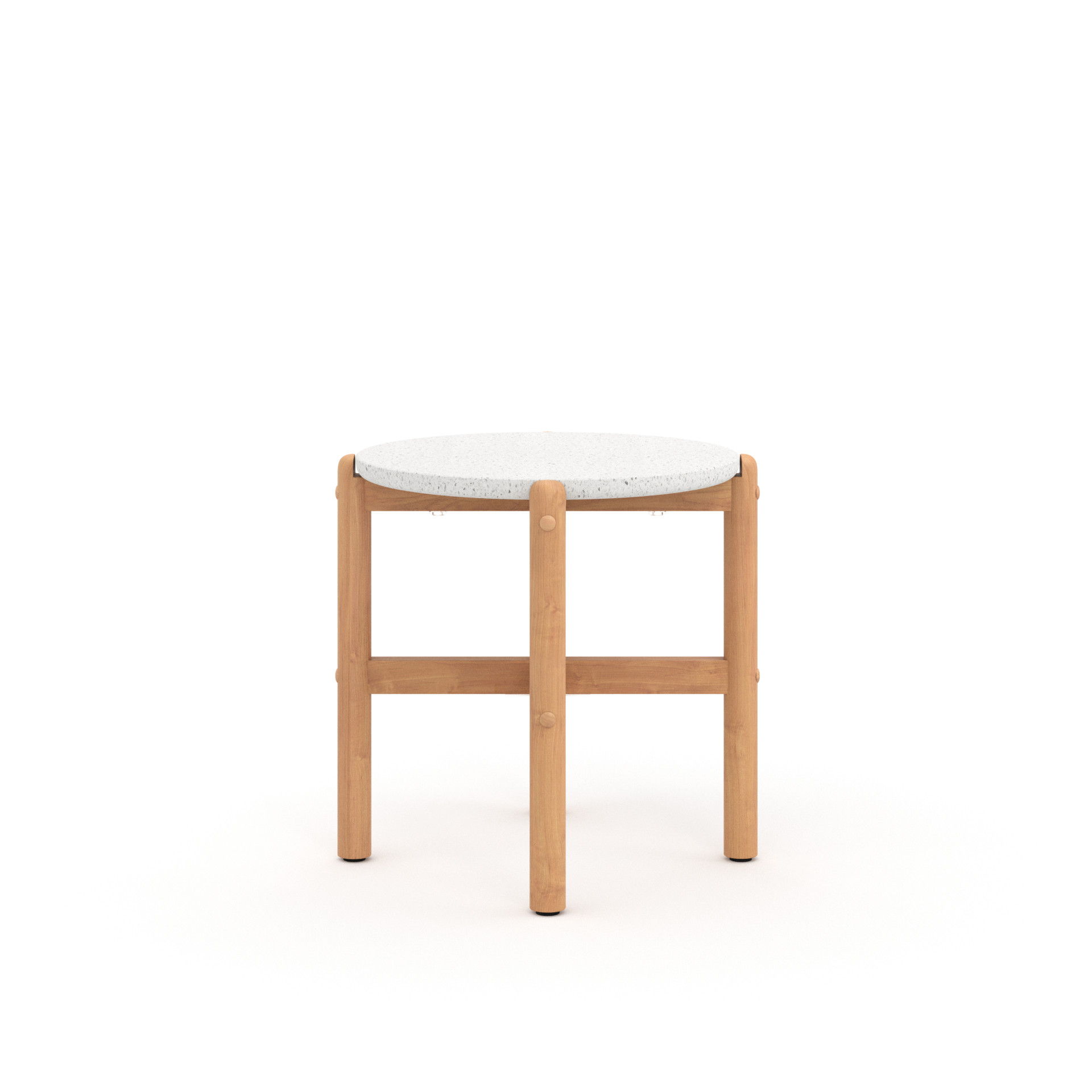 Solstice - End Table Terrazzo Top - White