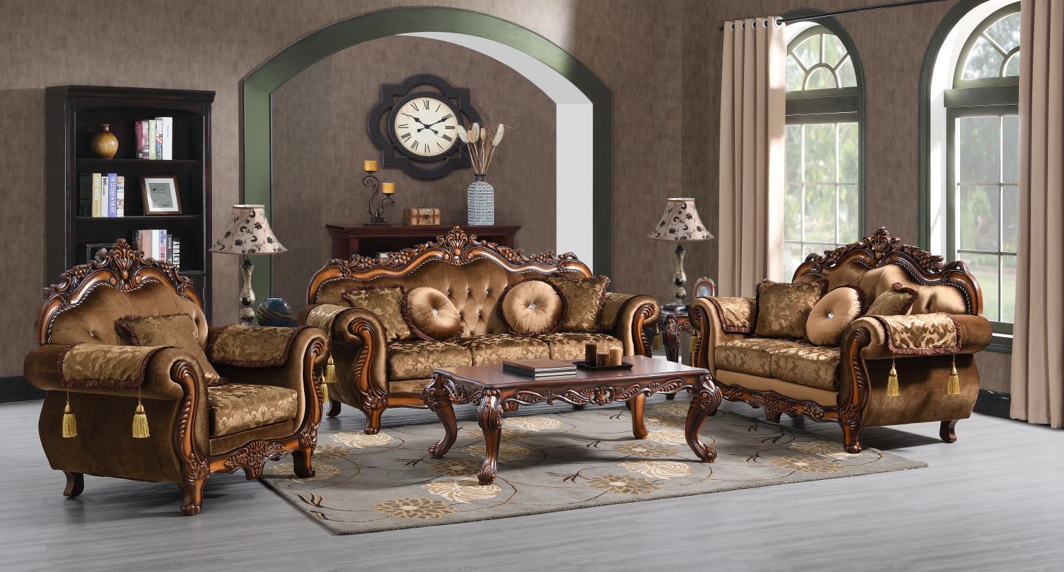 U205 - 2 Piece Living Room Set (Sofa & Loveseat) - Light Brown