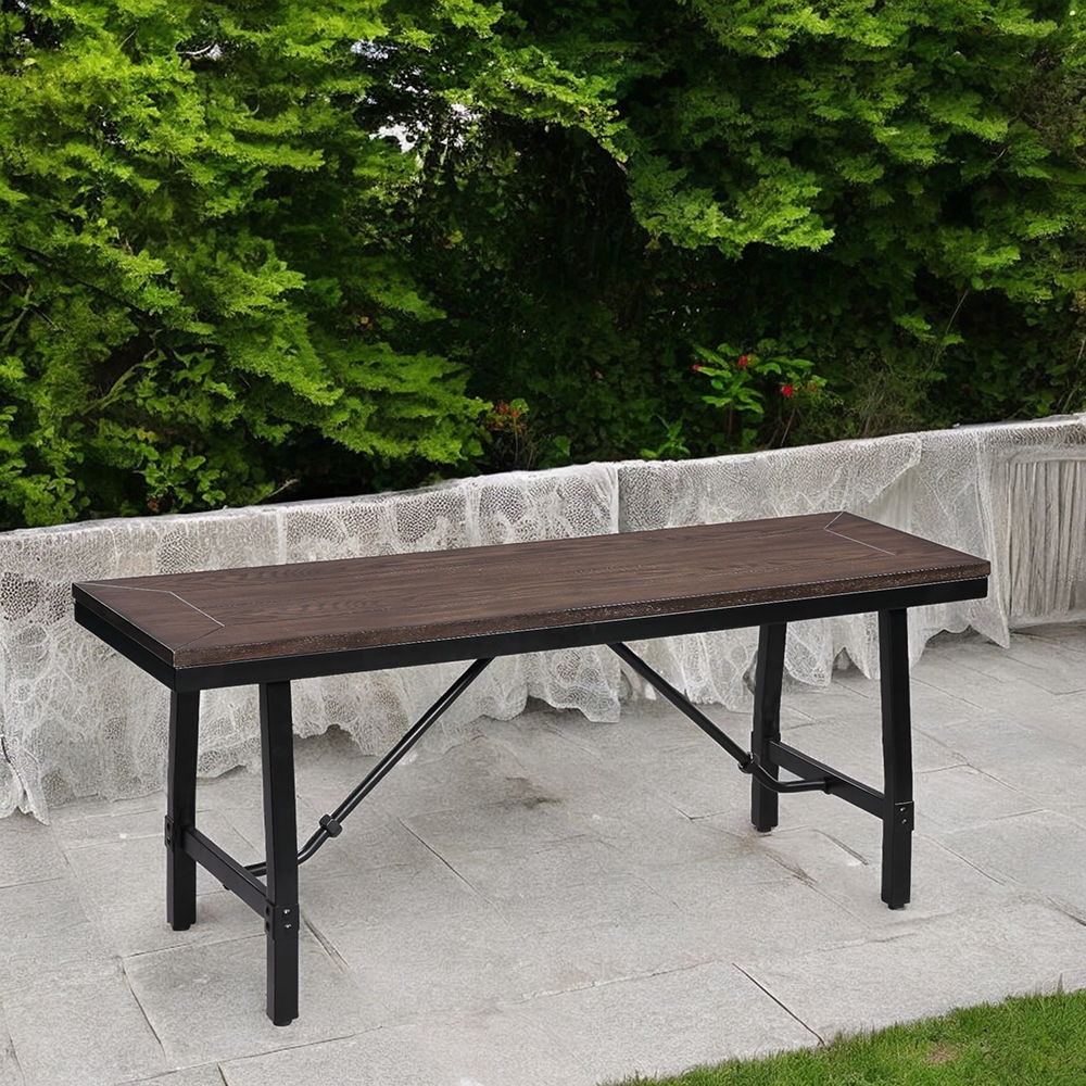 Mariatu - Bench - Oak & Black, black, view 3