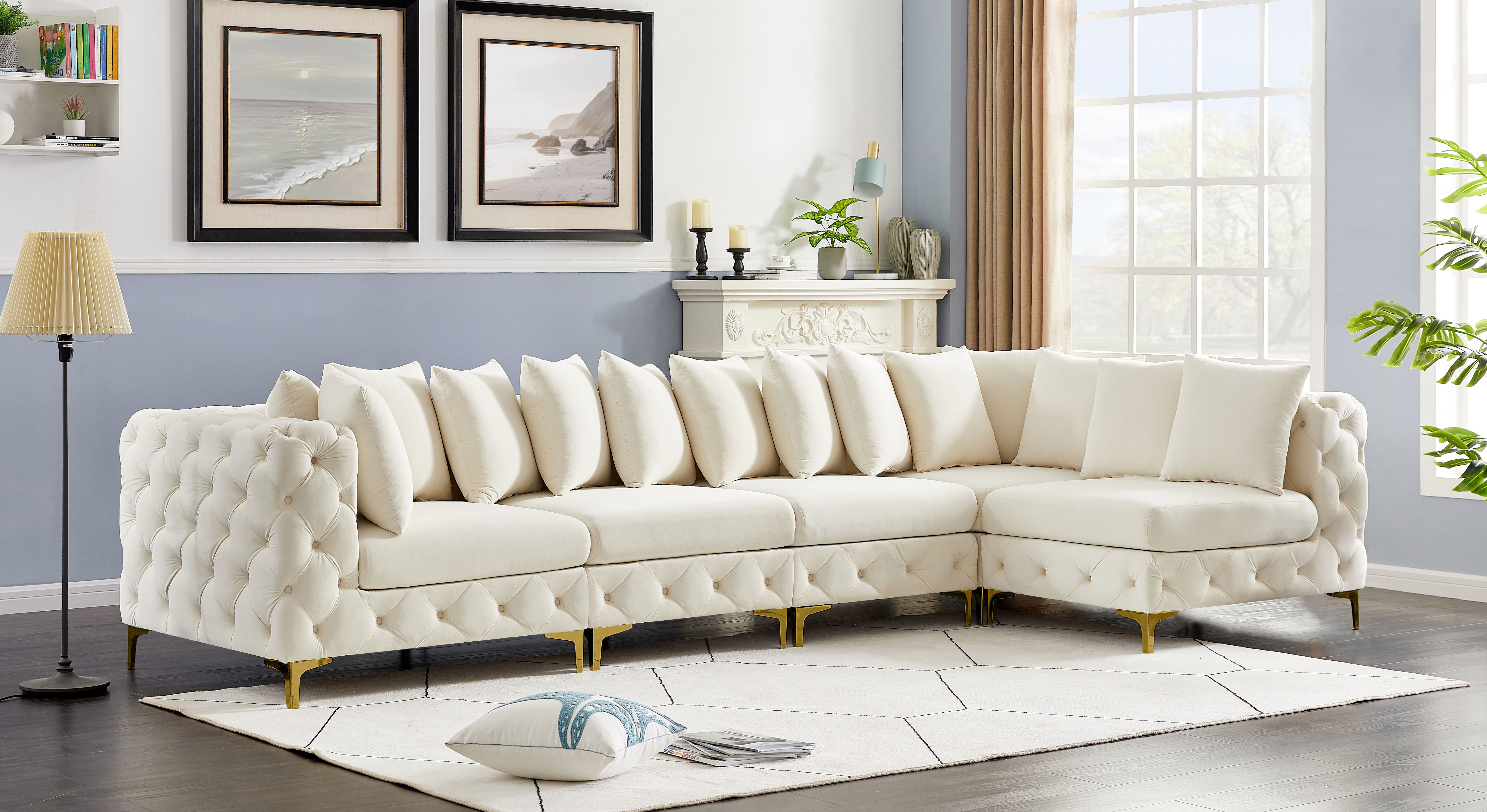 Tremblay - 5 Piece Modular Sectional - Cream