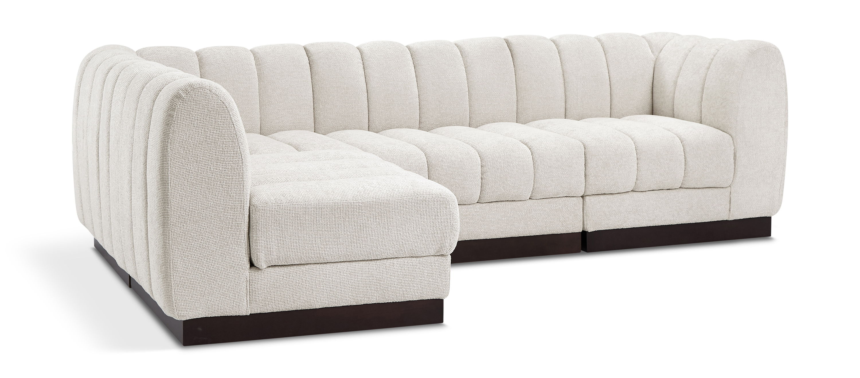 Quinn - 4 Piece Modular Sectional - Cream