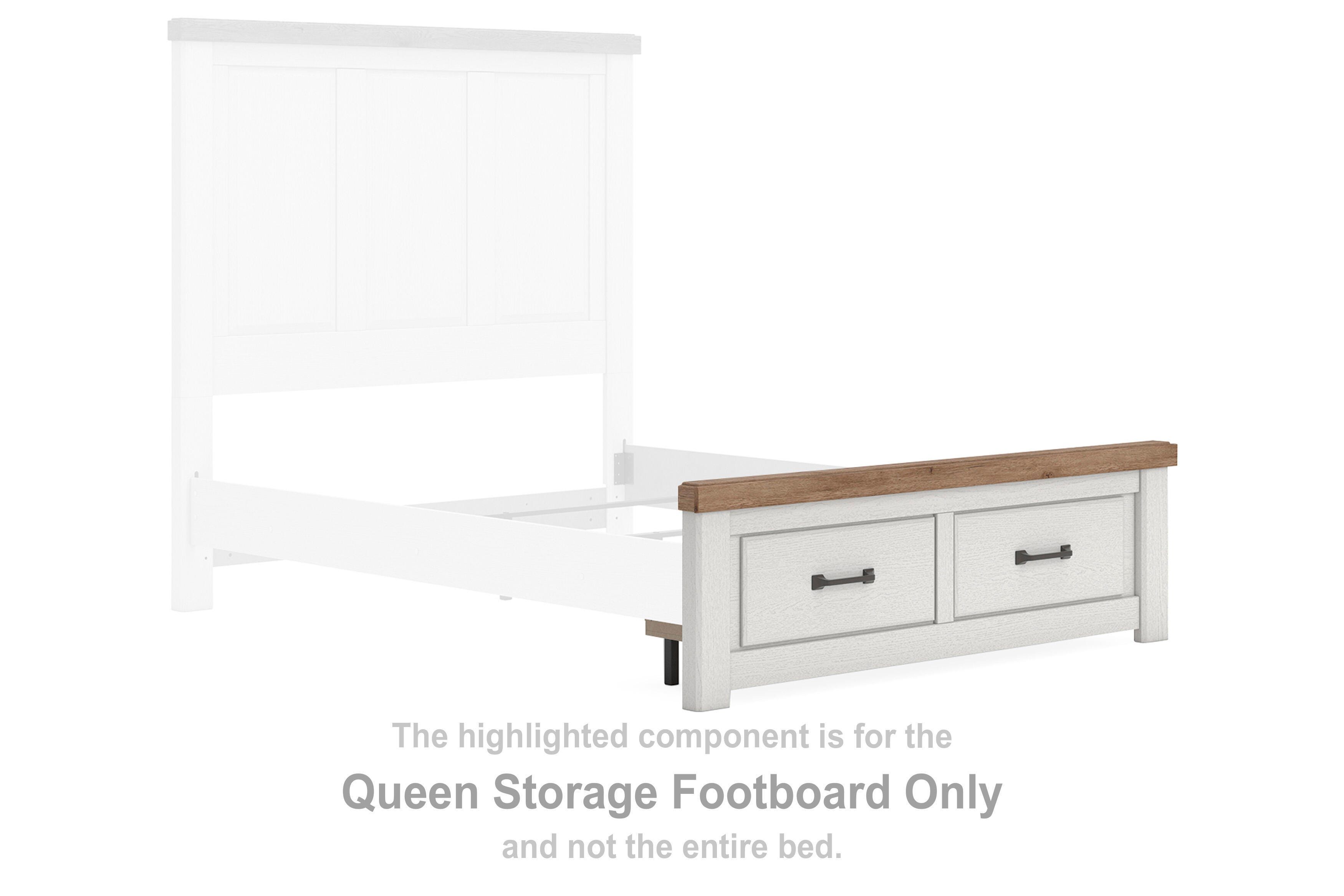 Savonport – Queen Storage Footboard – White / Brown