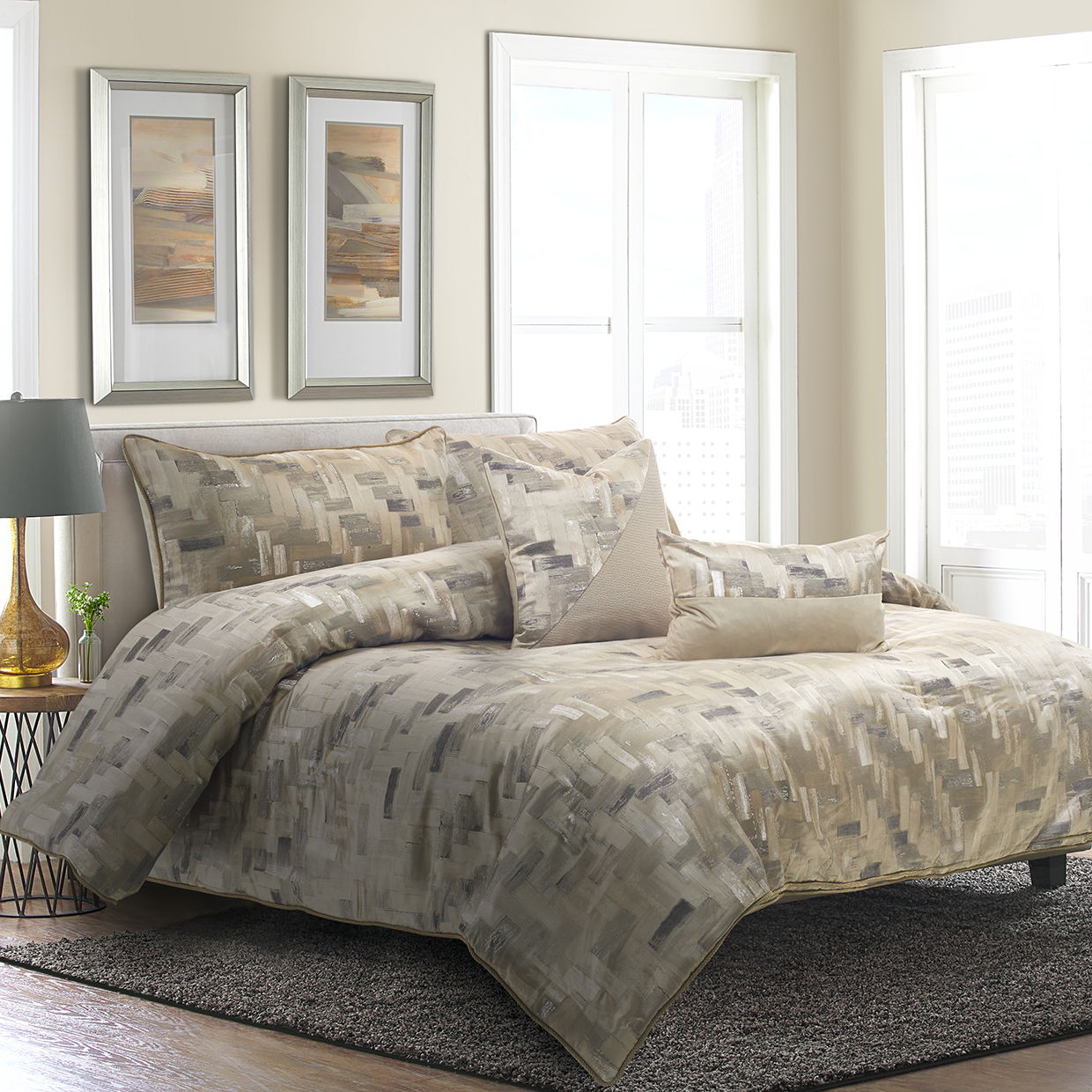Astaire - 5-Piece King Comforter Set - Patina Image