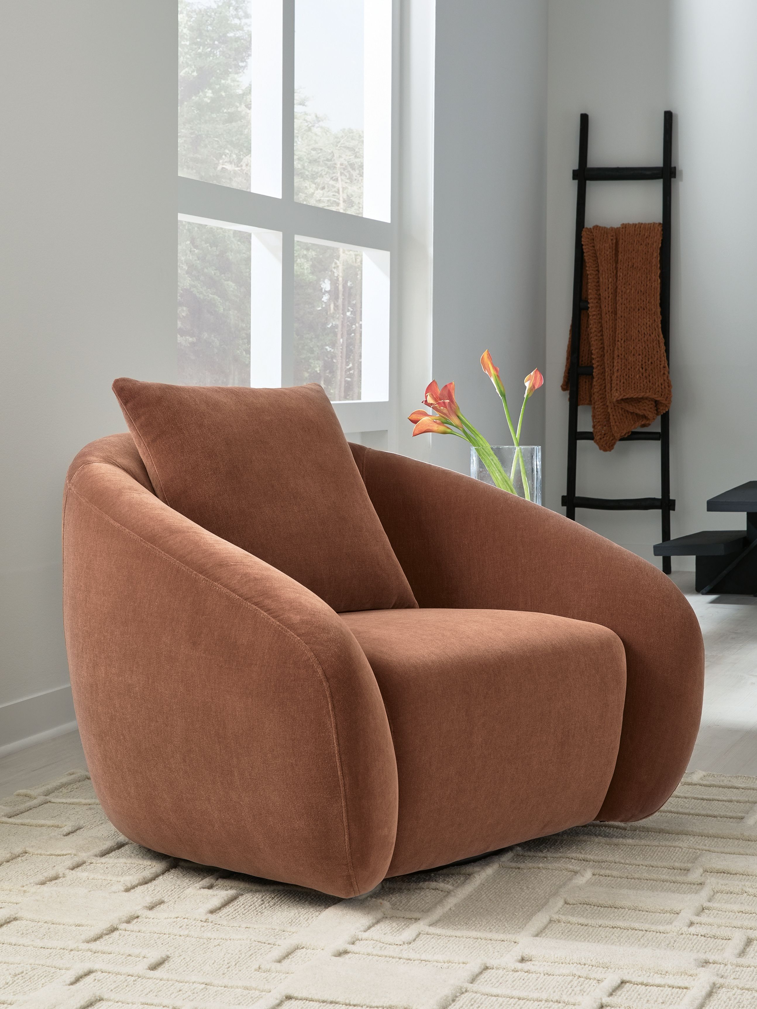 Ashley Furniture Yahya - Swivel Accent Chair - Sienna - Image 2