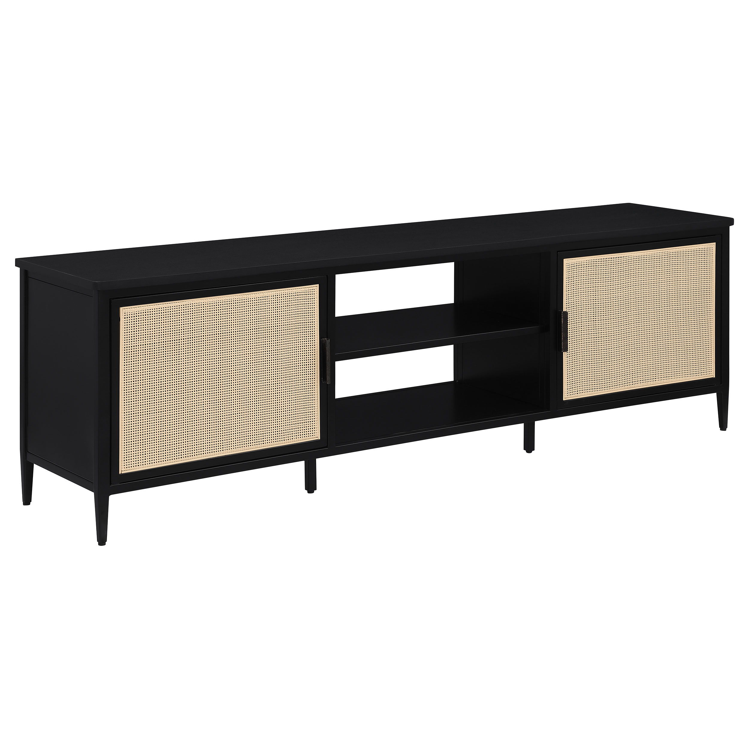 Amherst - 2-Door 70\" Metal TV Stand Media Console - Black Image