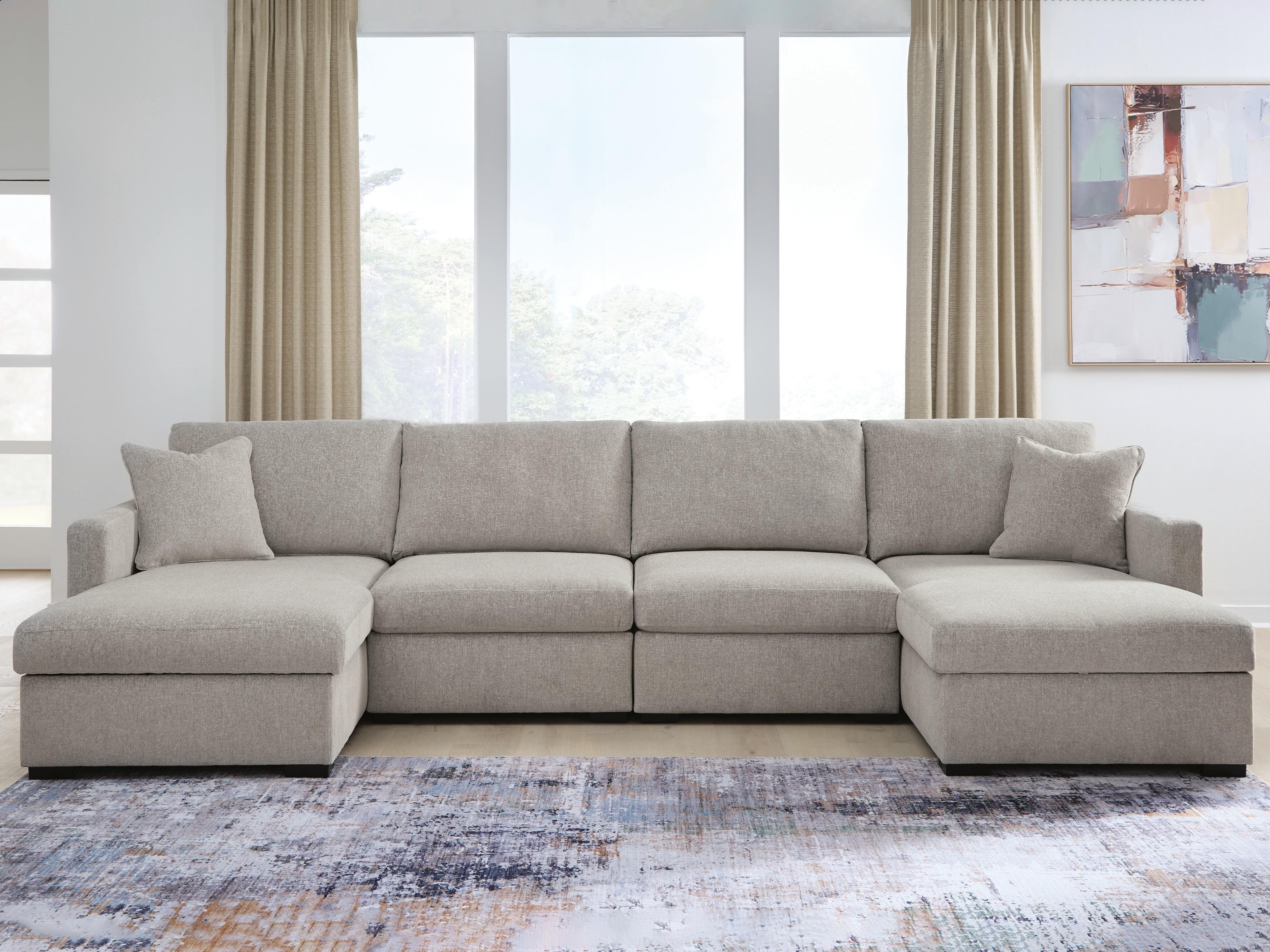 Ashley Furniture ModMax Luxe - 4-Piece Double Chaise Sectional - Flint - Image 2