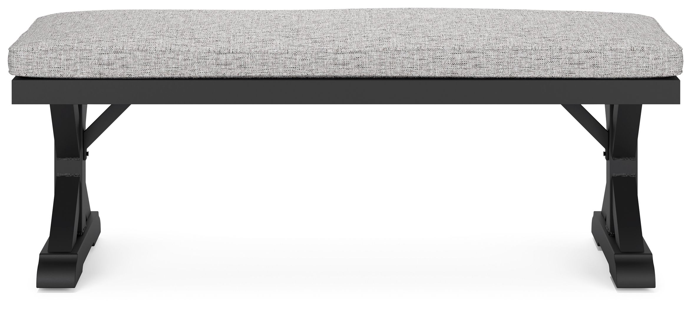 Ashley Furniture Beachcroft - Bench With Cushion - Black / Light Gray - Image 5