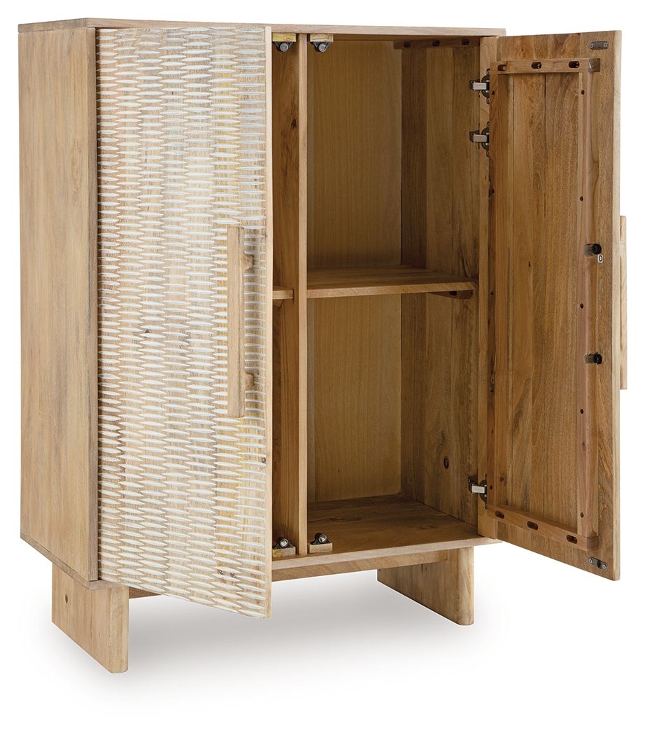Ashley Furniture Dallinbury - Accent Cabinet - Natural / White Wash - Image 3