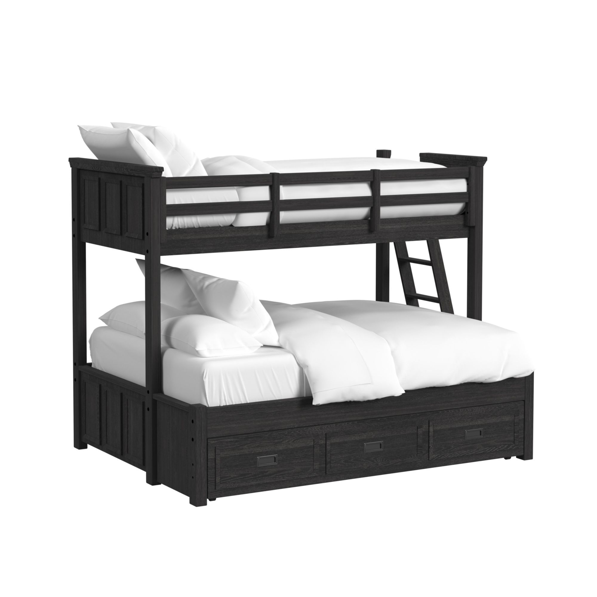 Twin Over Full Bunk With Ladder And Trundle
