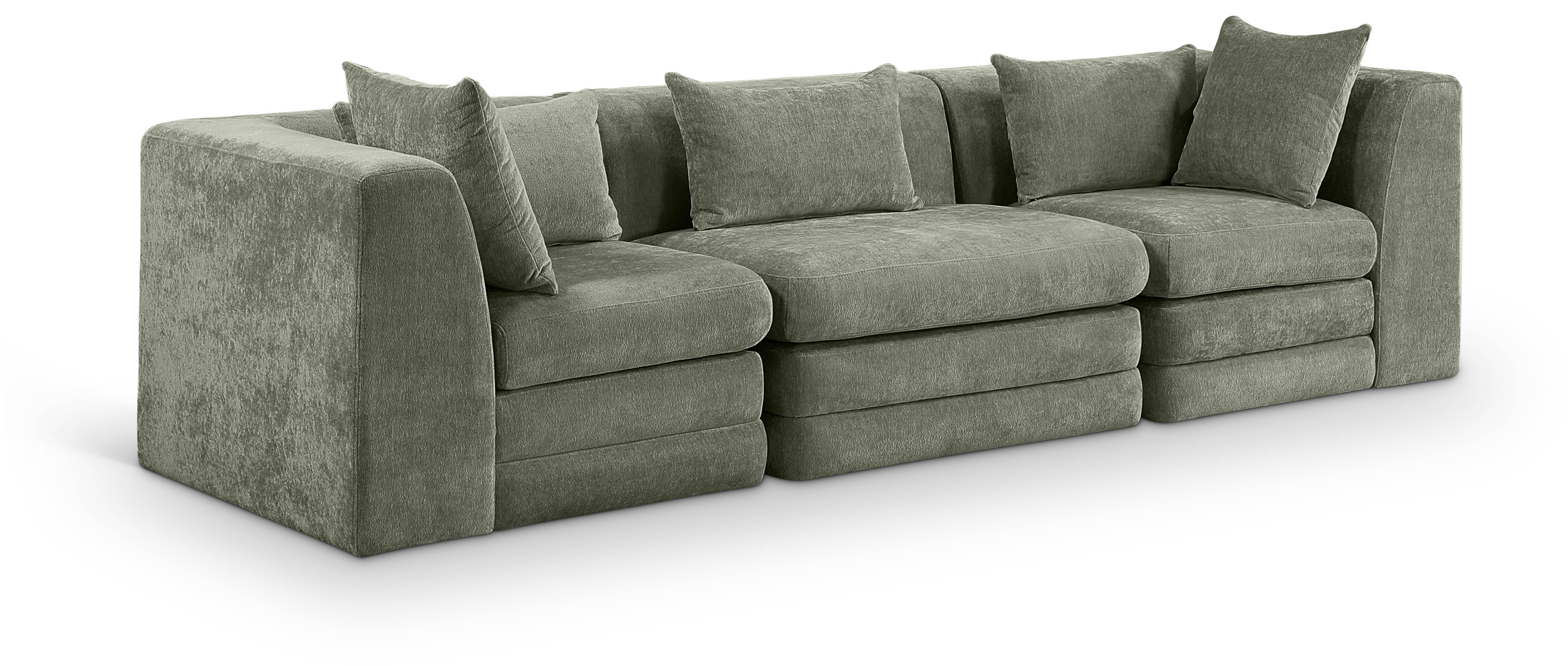 3 Pc · 114" Upholstered Modular Sofa