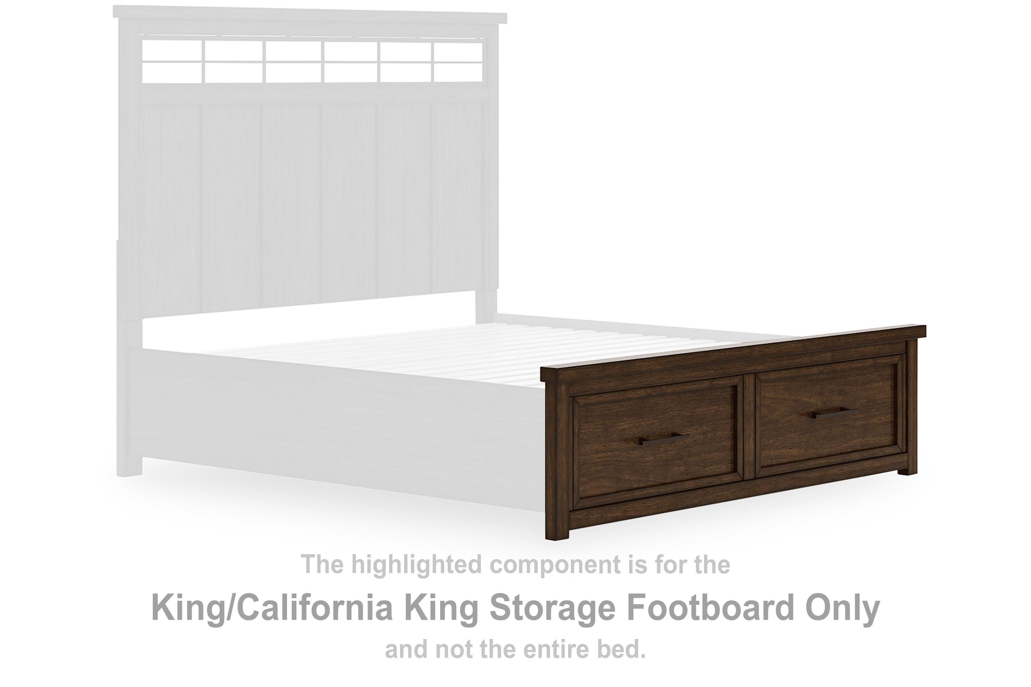 Taffenbrook – King/California King Storage Footboard – Medium Brown