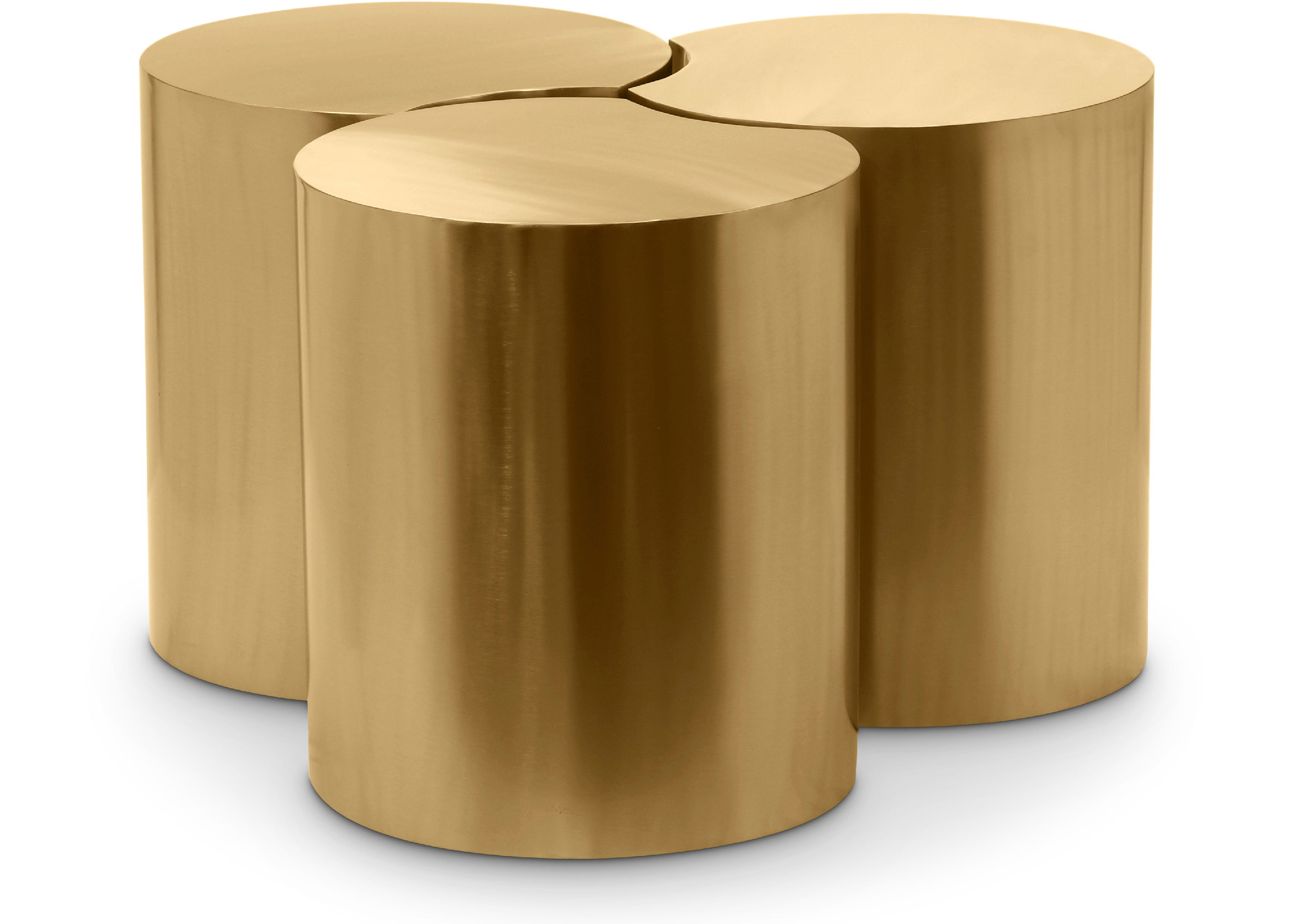 Dimple - 18" 3 Piece Modular Coffee Table - Gold